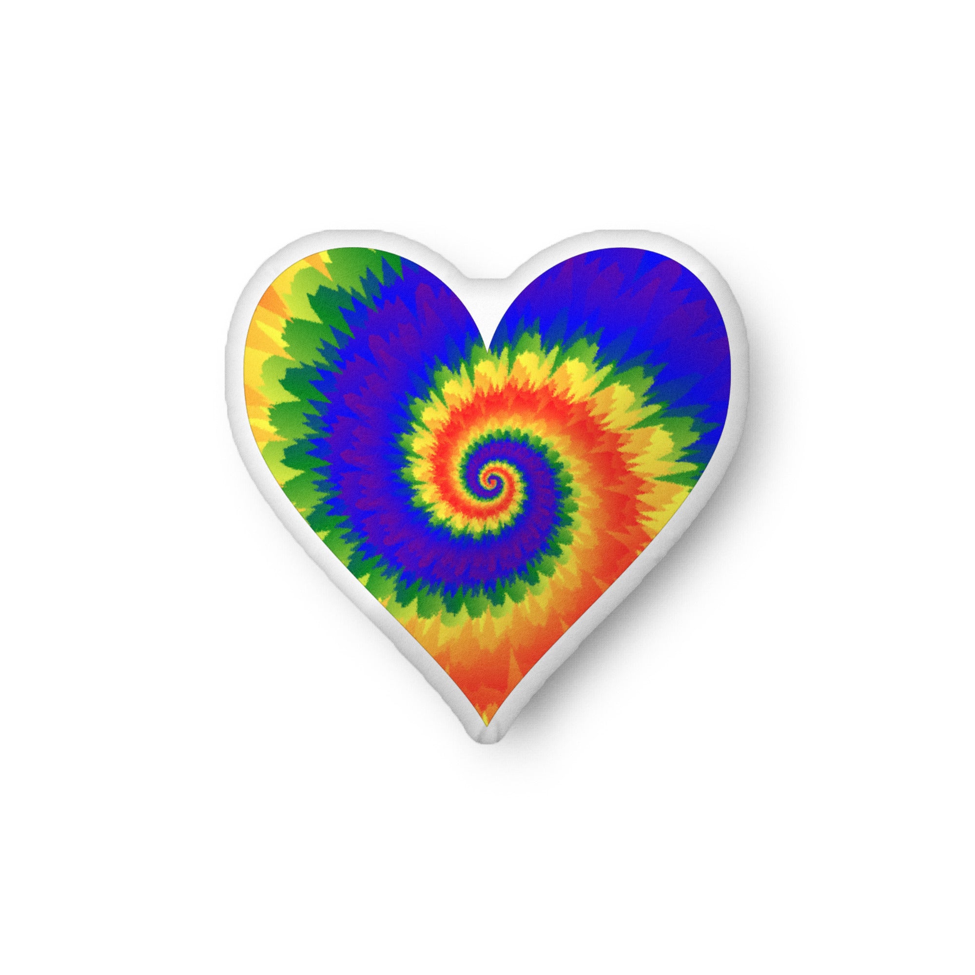 Custom shaped pillow Tie Dye LGBTQ Heart