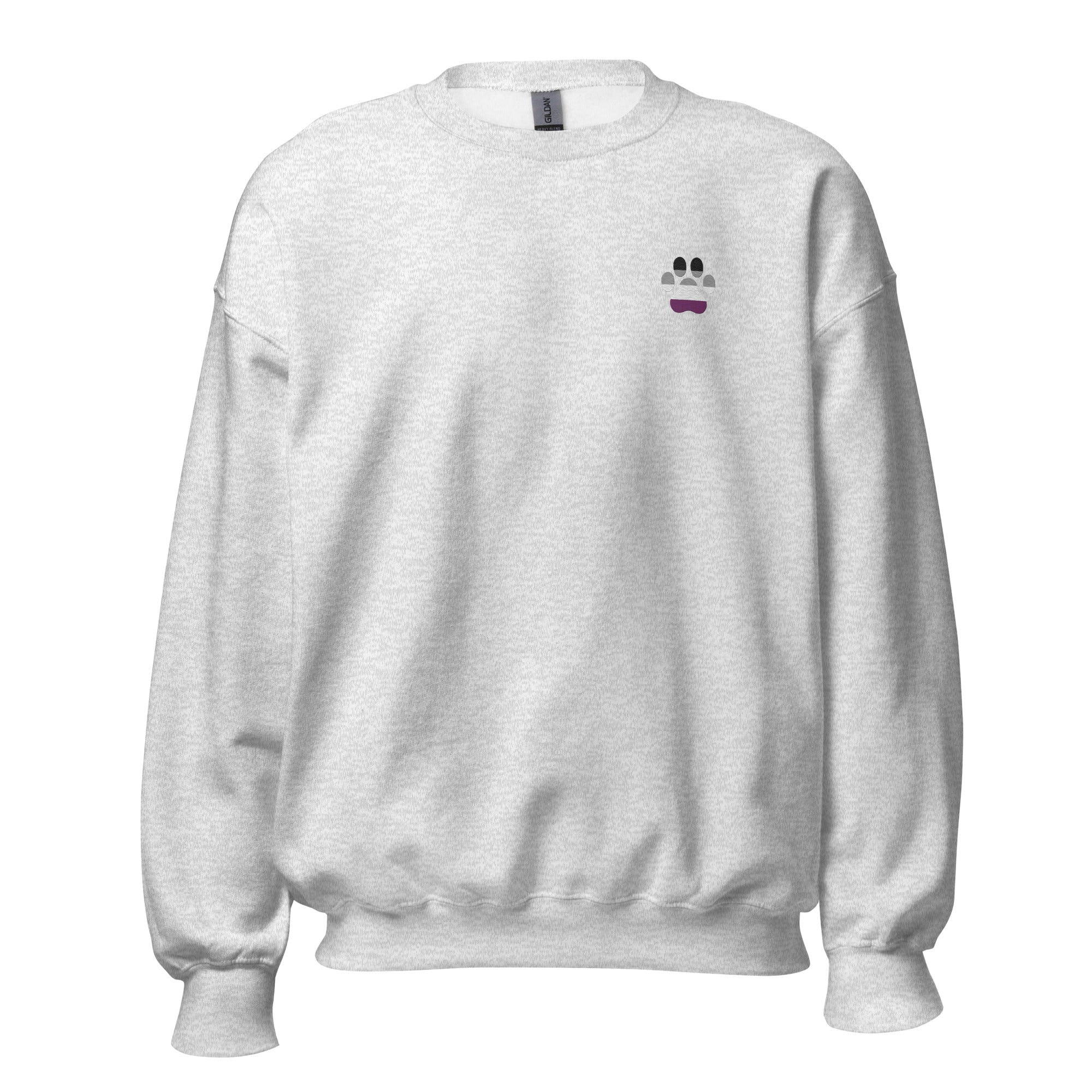 Dog Paw Embroidered Unisex Sweatshirt Asexual