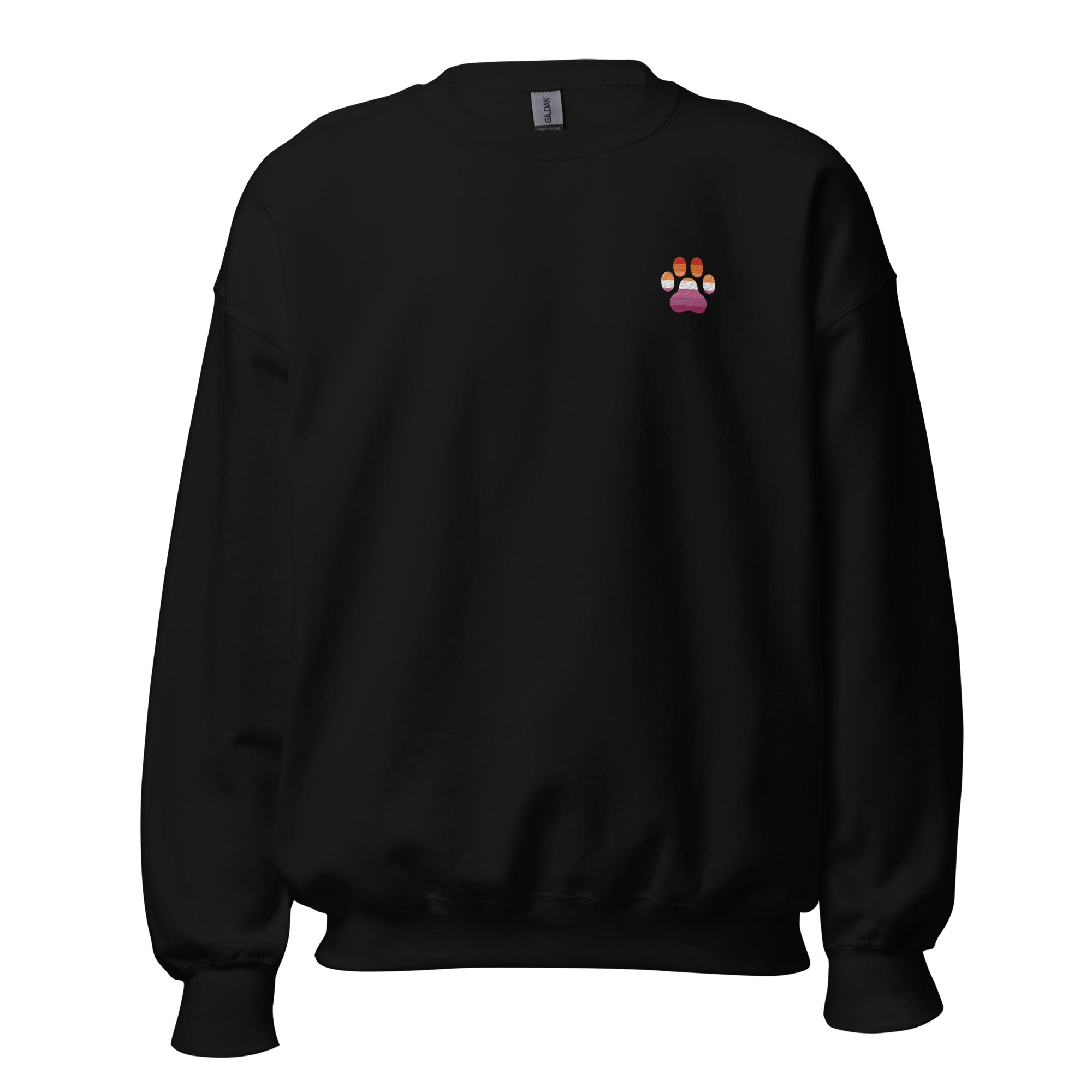 Dog Paw Embroidered Unisex Sweatshirt Lesbian