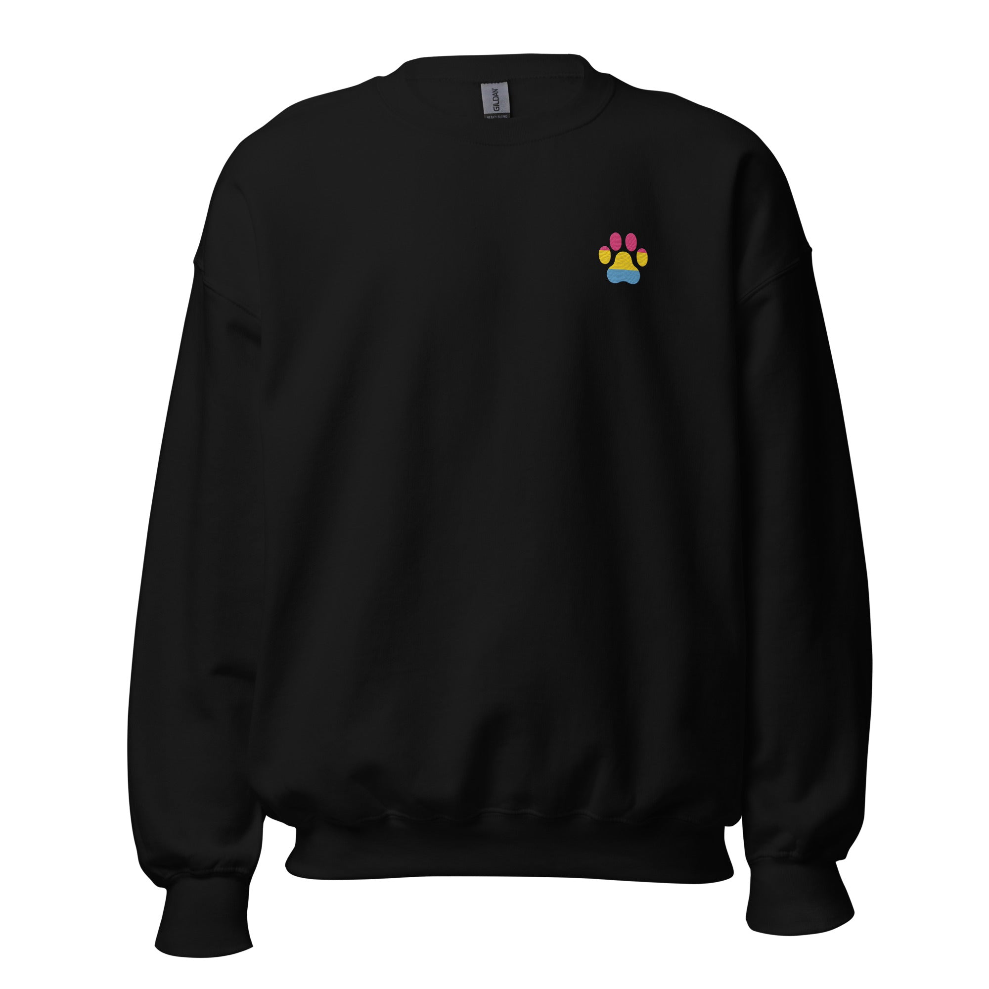 Dog Paw Embroidered Unisex Sweatshirt Pansexual