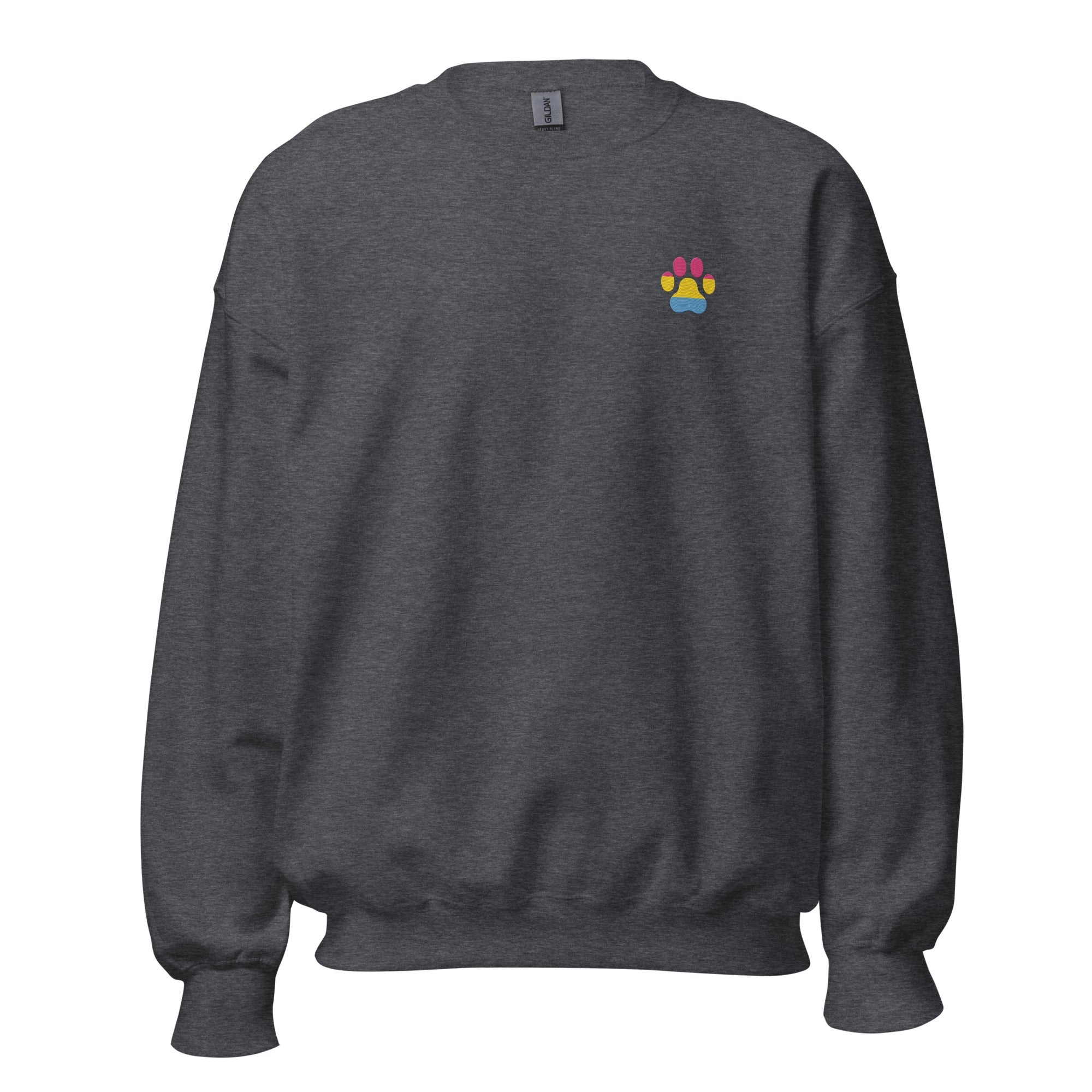 Dog Paw Embroidered Unisex Sweatshirt Pansexual