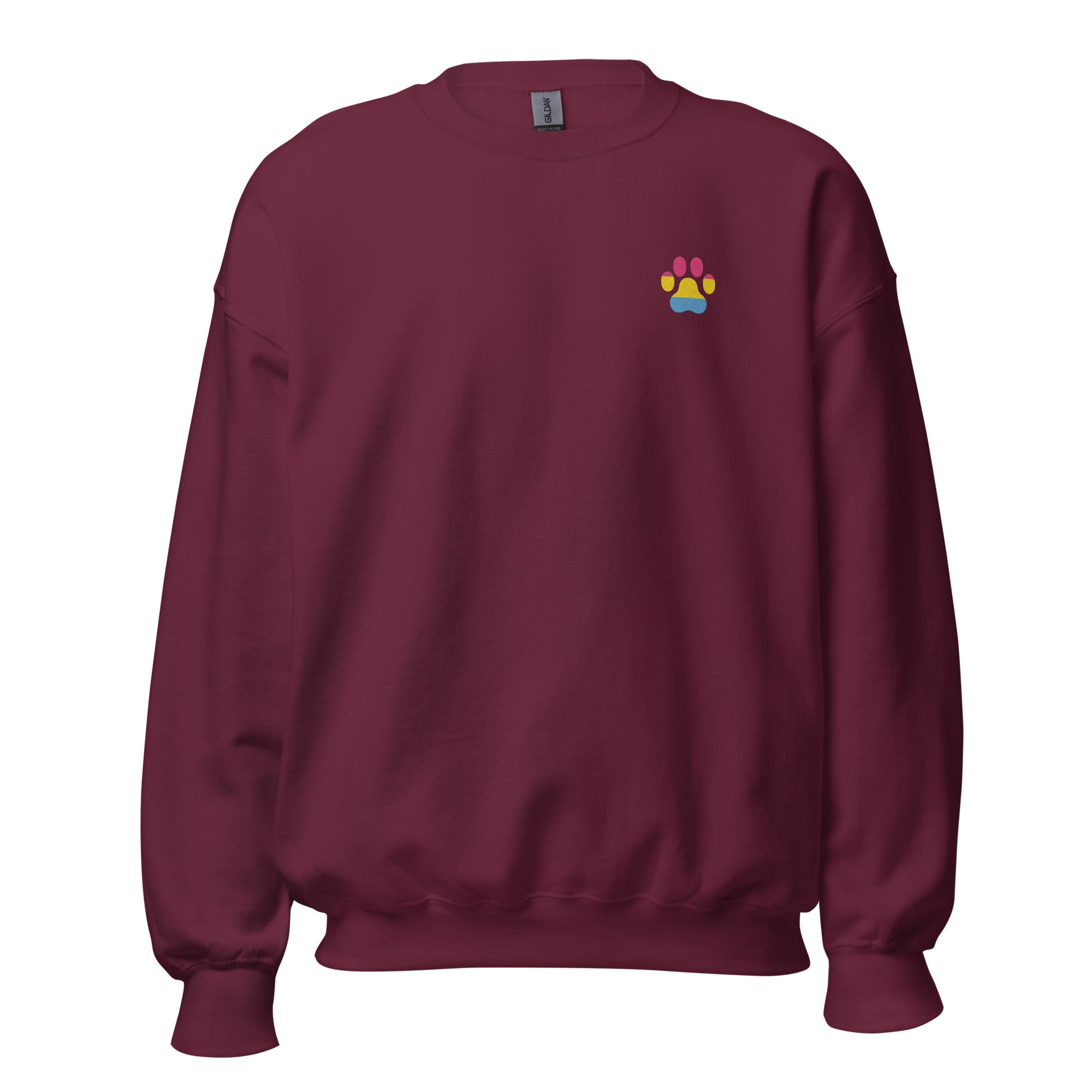 Dog Paw Embroidered Unisex Sweatshirt Pansexual