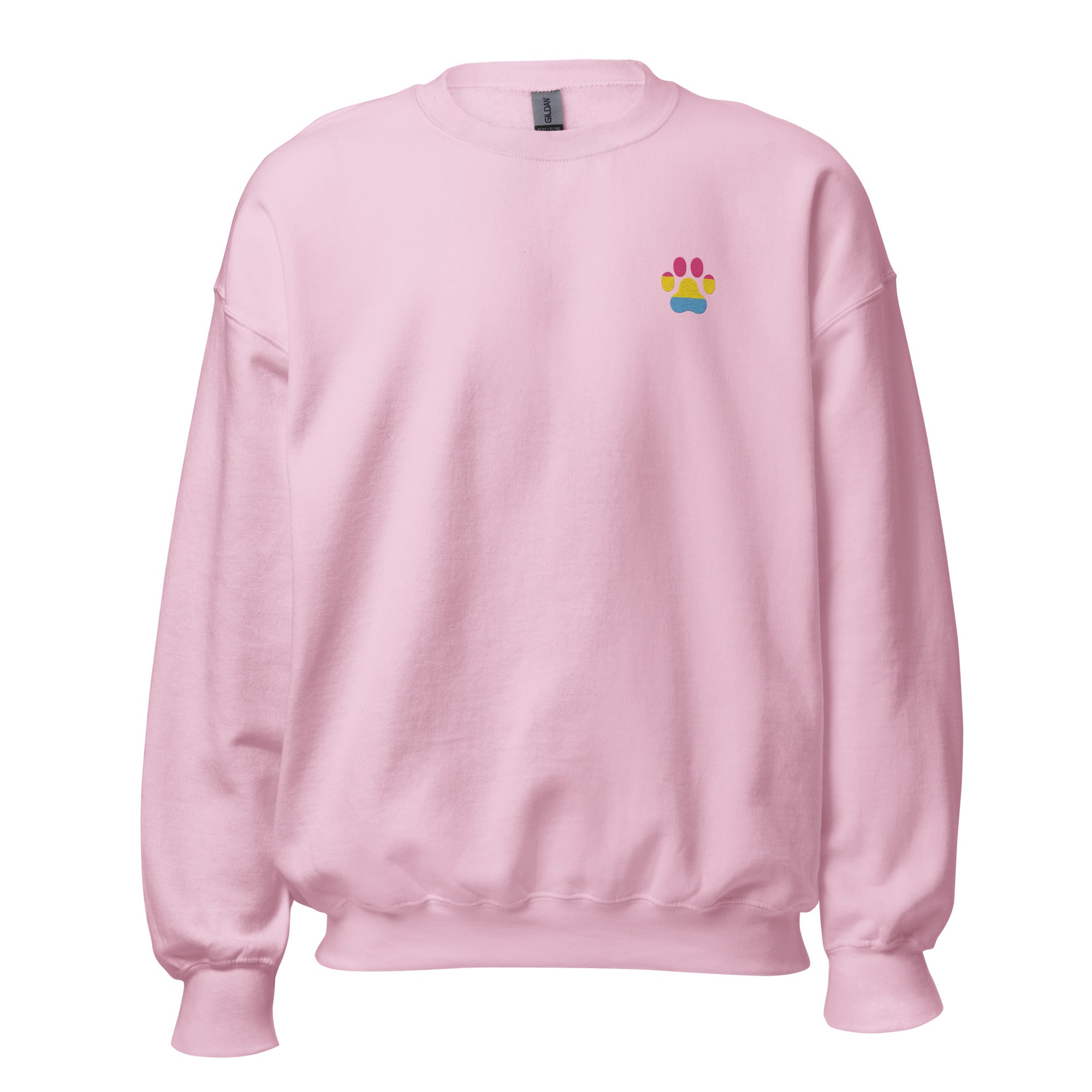 Dog Paw Embroidered Unisex Sweatshirt Pansexual