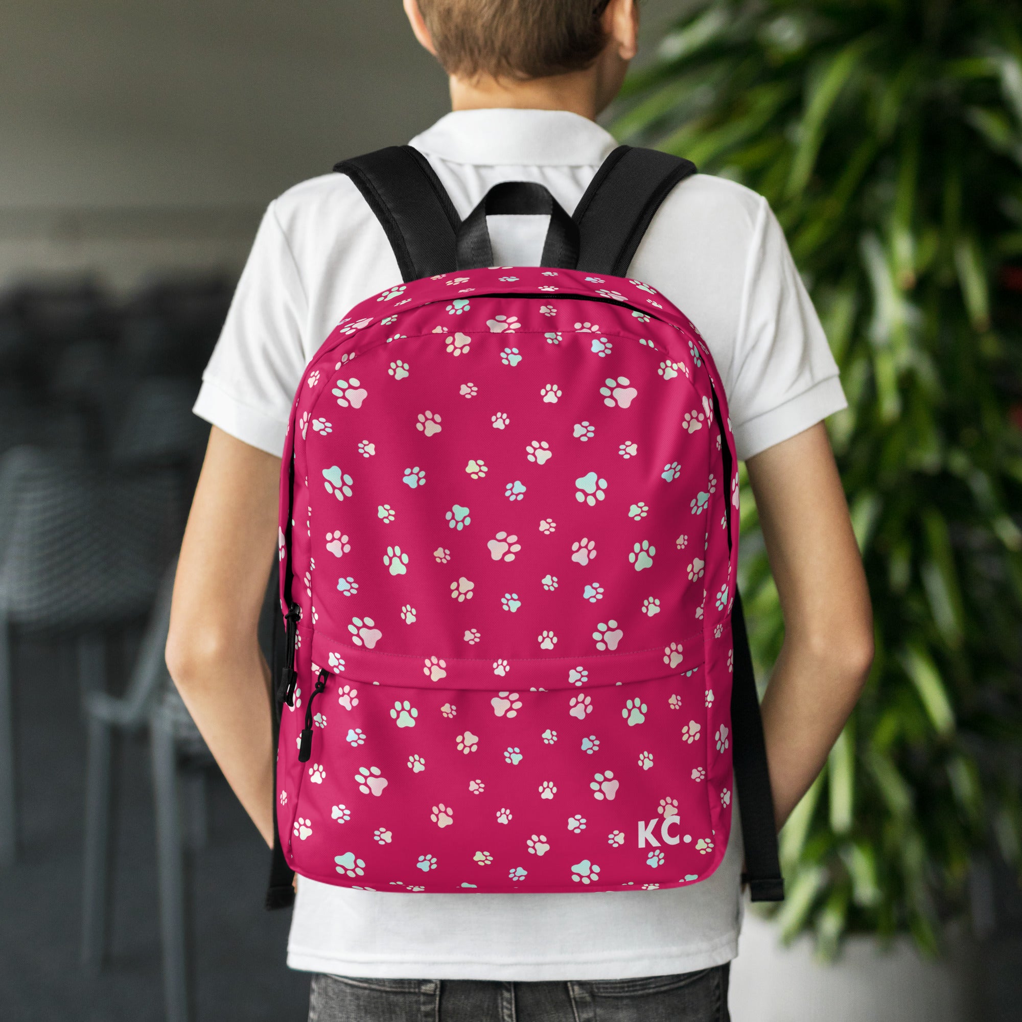 Dog Paws Backpack Red