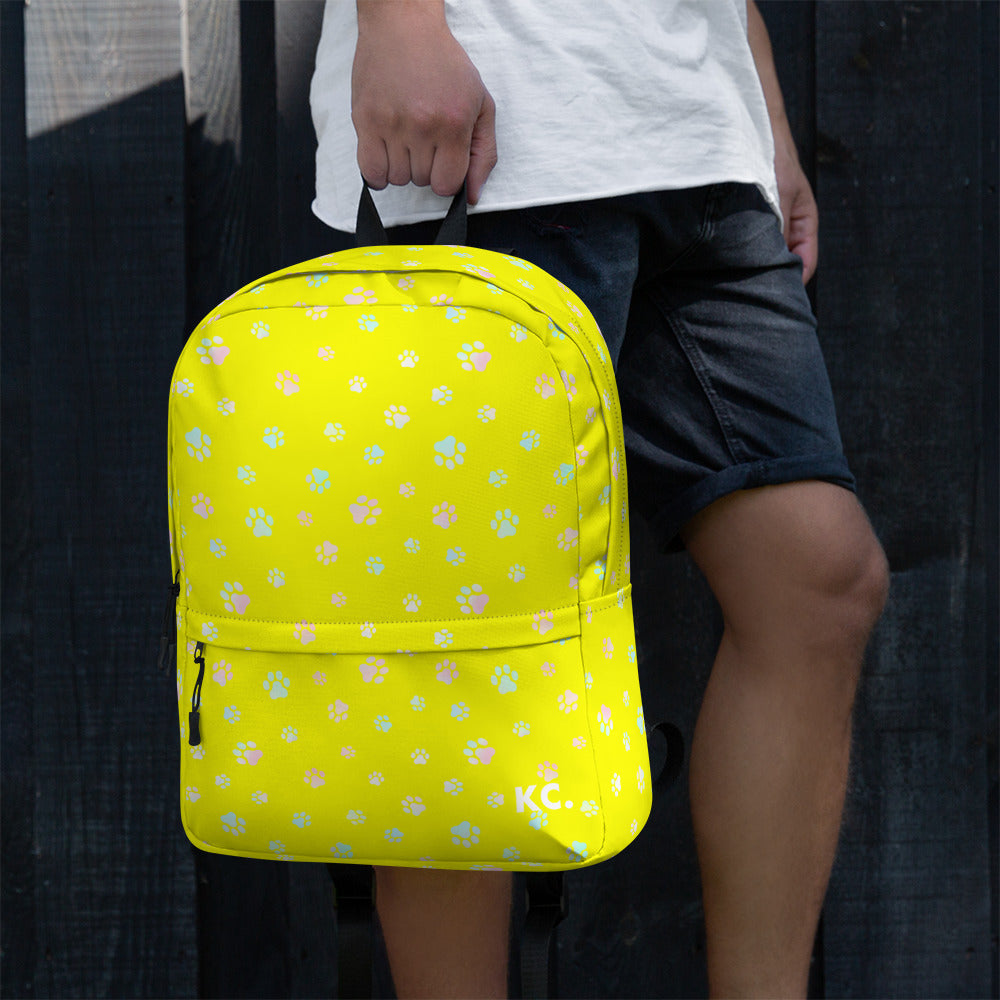 Dog Paws Backpack Yellow