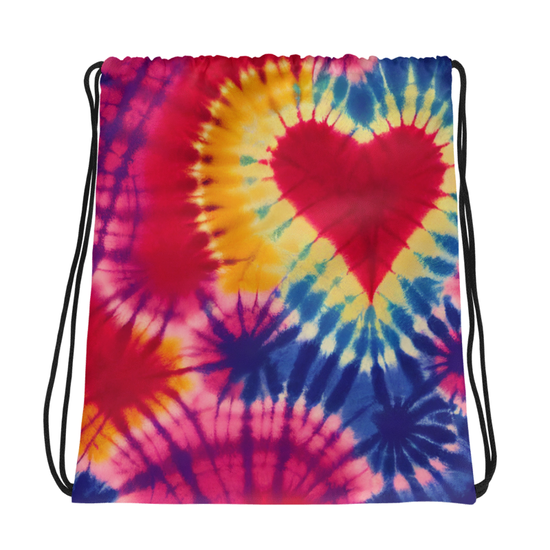 Drawstring bag Tie Dye Hearts II