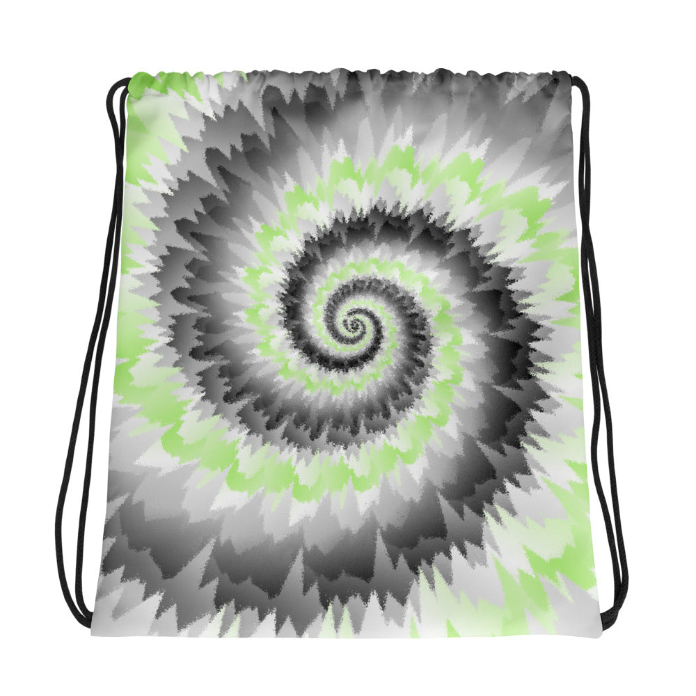 Drawstring Bag Tie Dye Spiral Agender