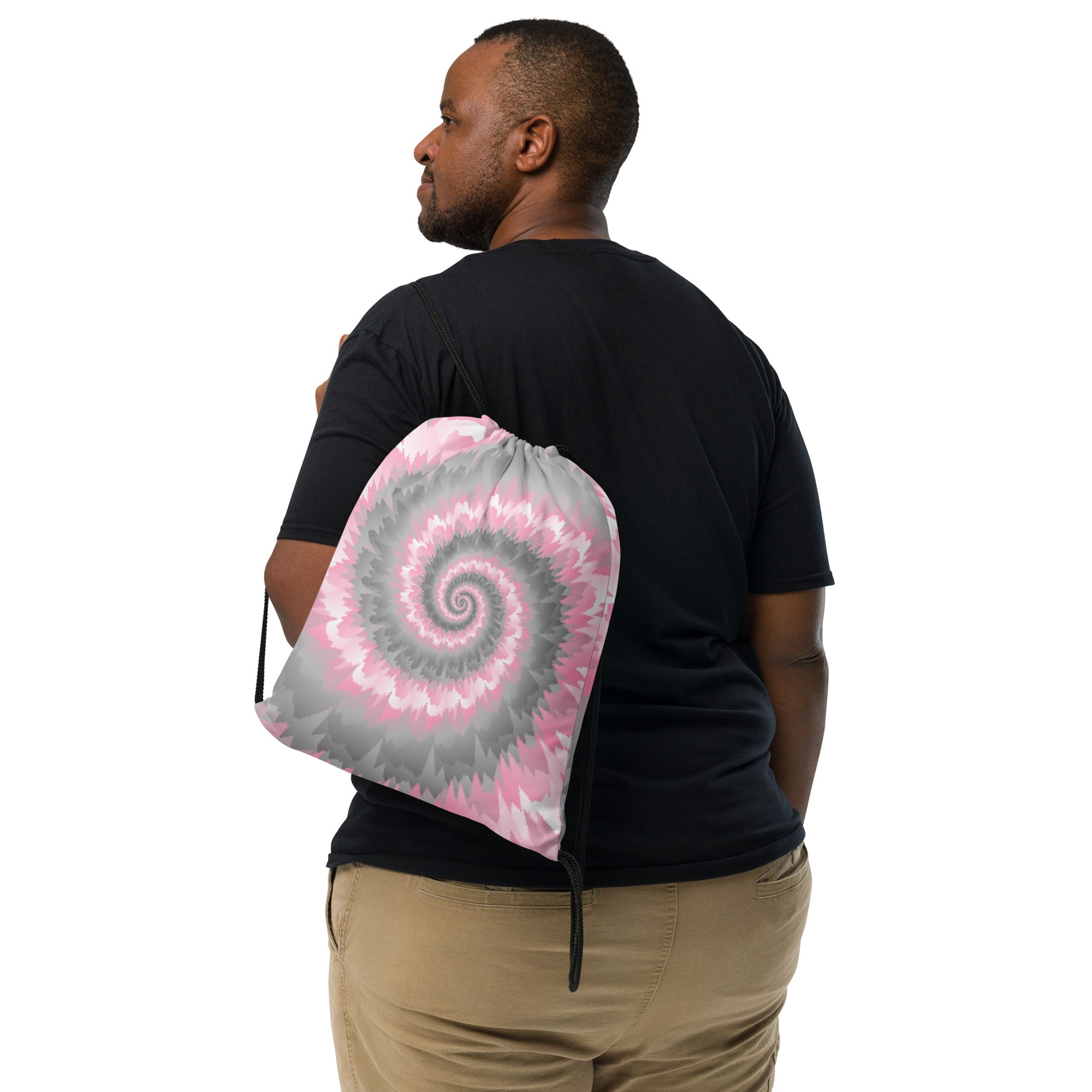 Drawstring Bag Tie Dye Spiral Demigirl