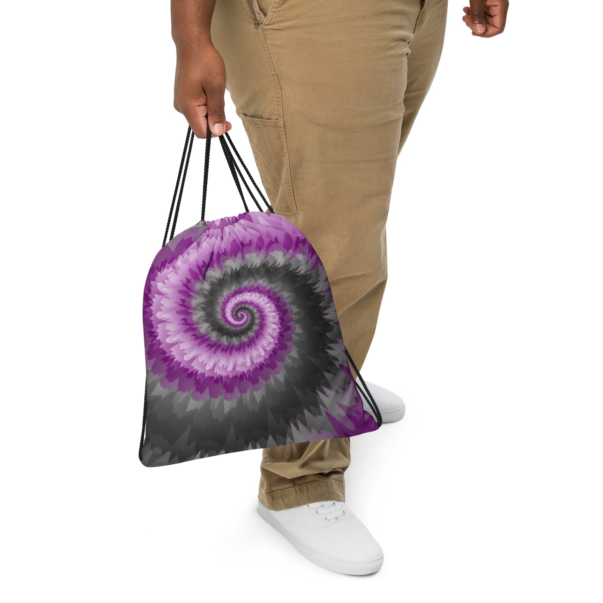 Drawstring Bag Tie Dye Spiral Demisexual