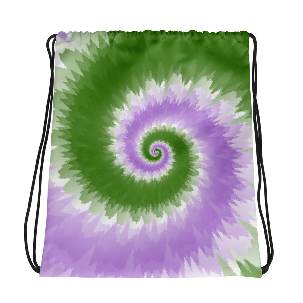 Drawstring Bag Tie Dye Spiral Genderqueer