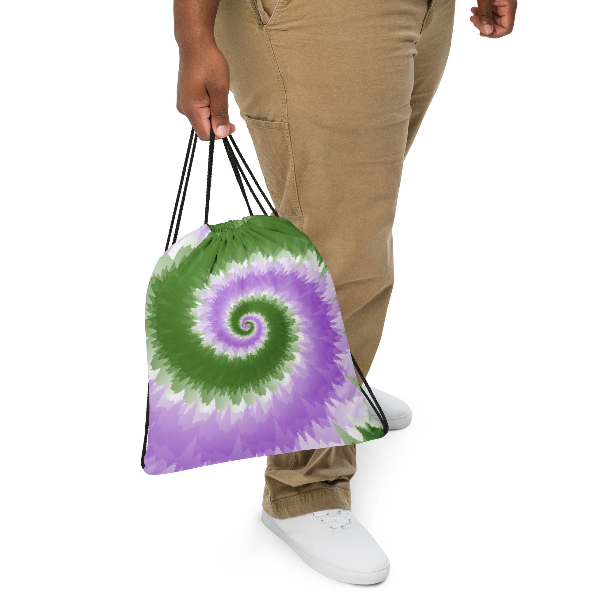 Drawstring Bag Tie Dye Spiral Genderqueer