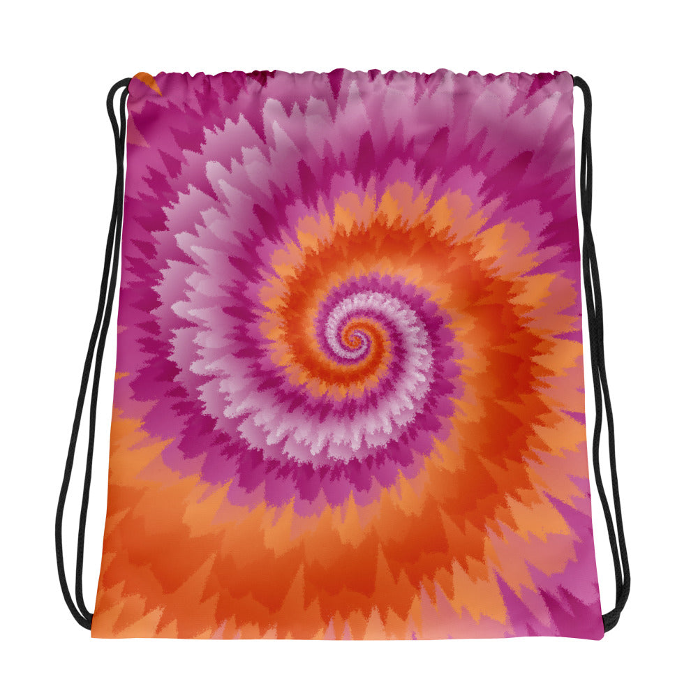 Drawstring Bag Tie Dye Spiral Lesbian