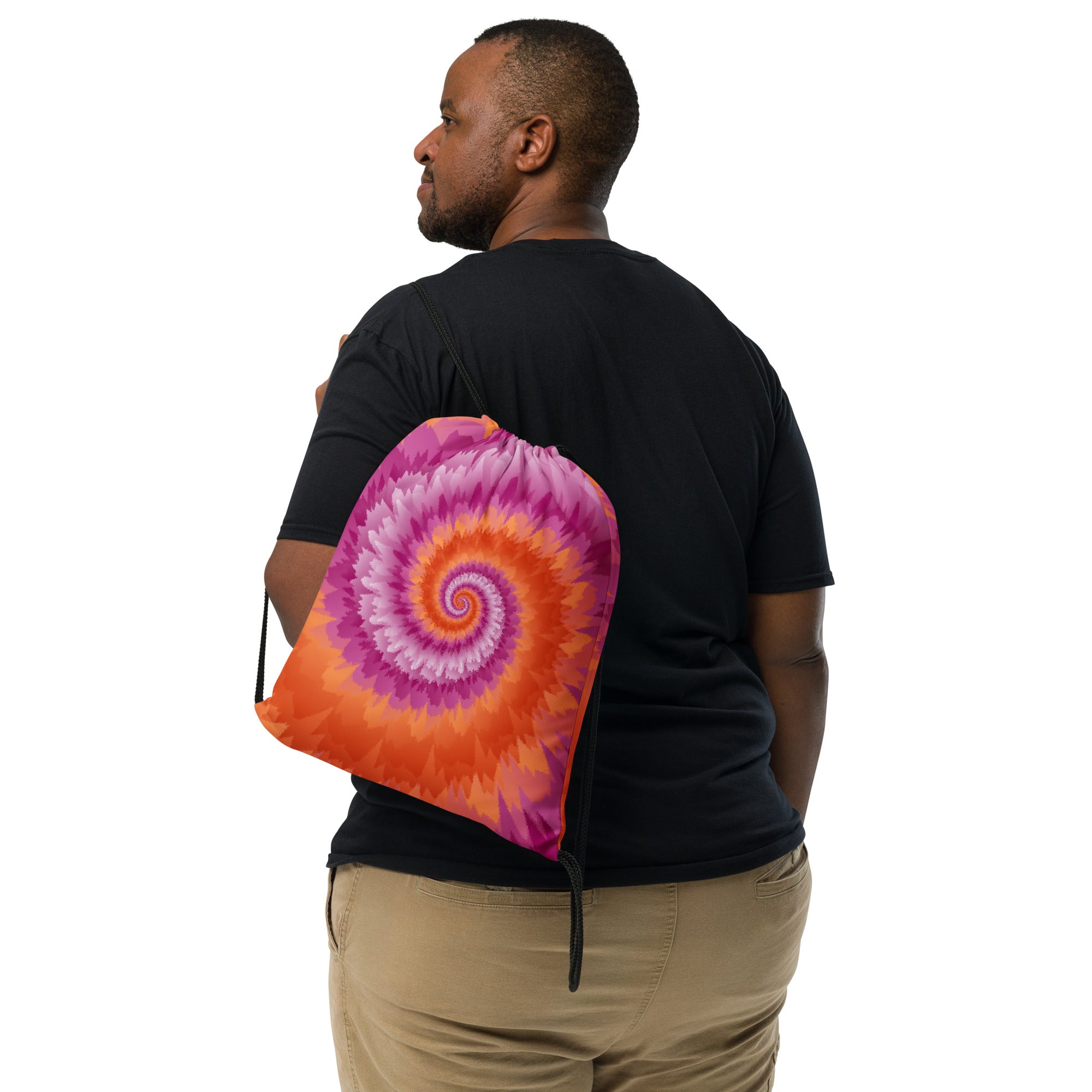 Drawstring Bag Tie Dye Spiral Lesbian