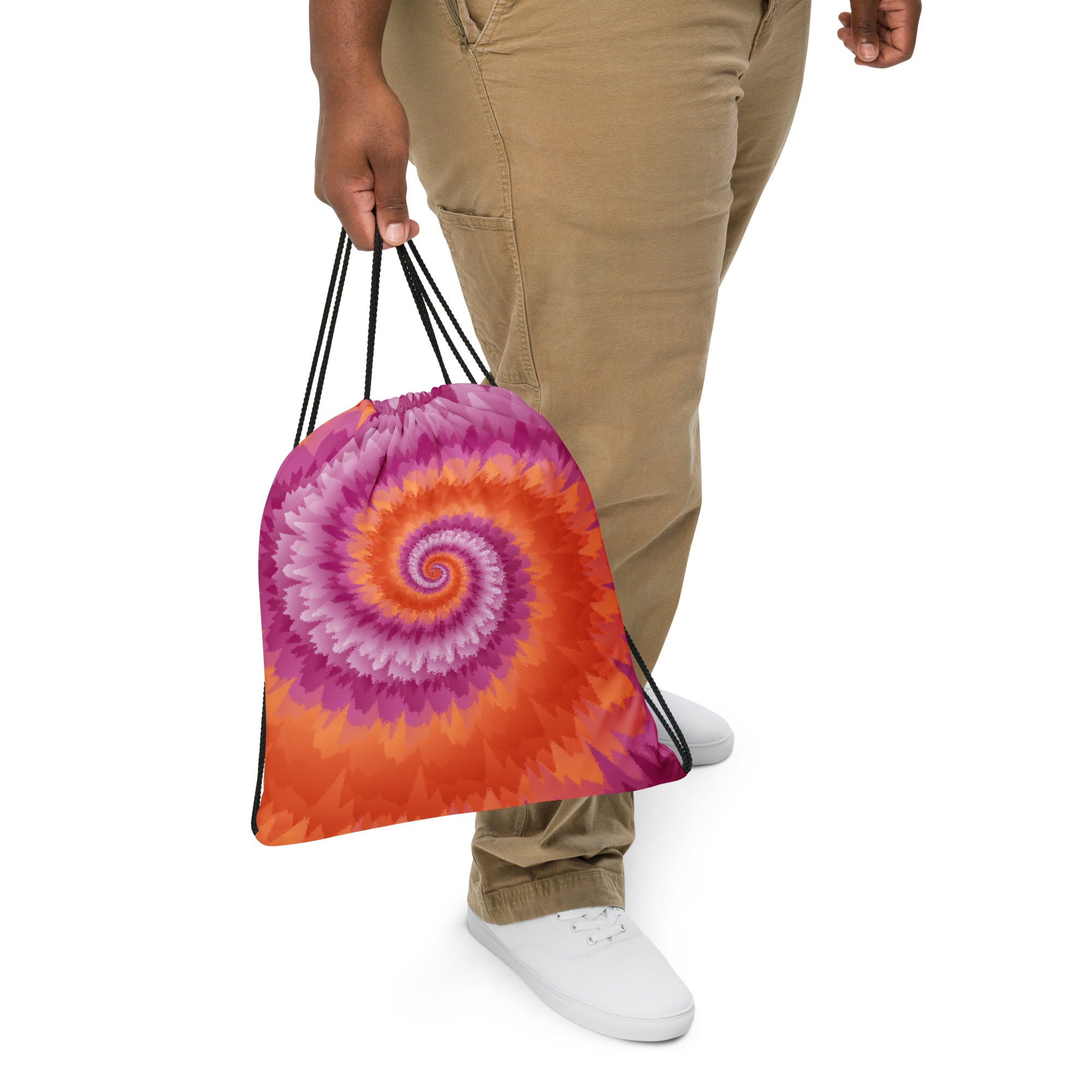 Drawstring Bag Tie Dye Spiral Lesbian