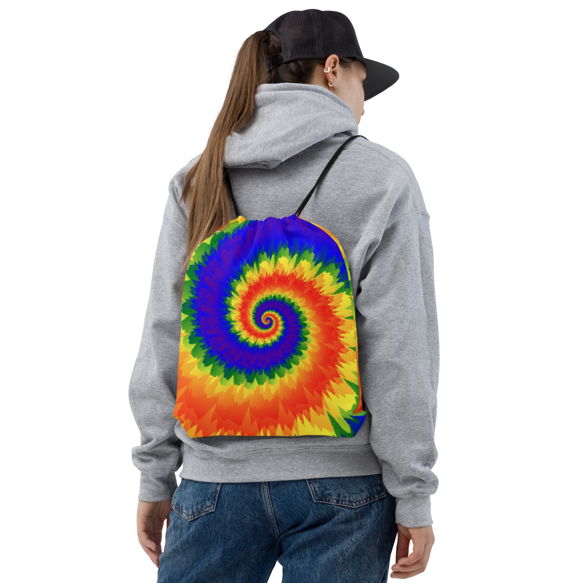 Drawstring Bag Tie Dye Spiral LGBTQ