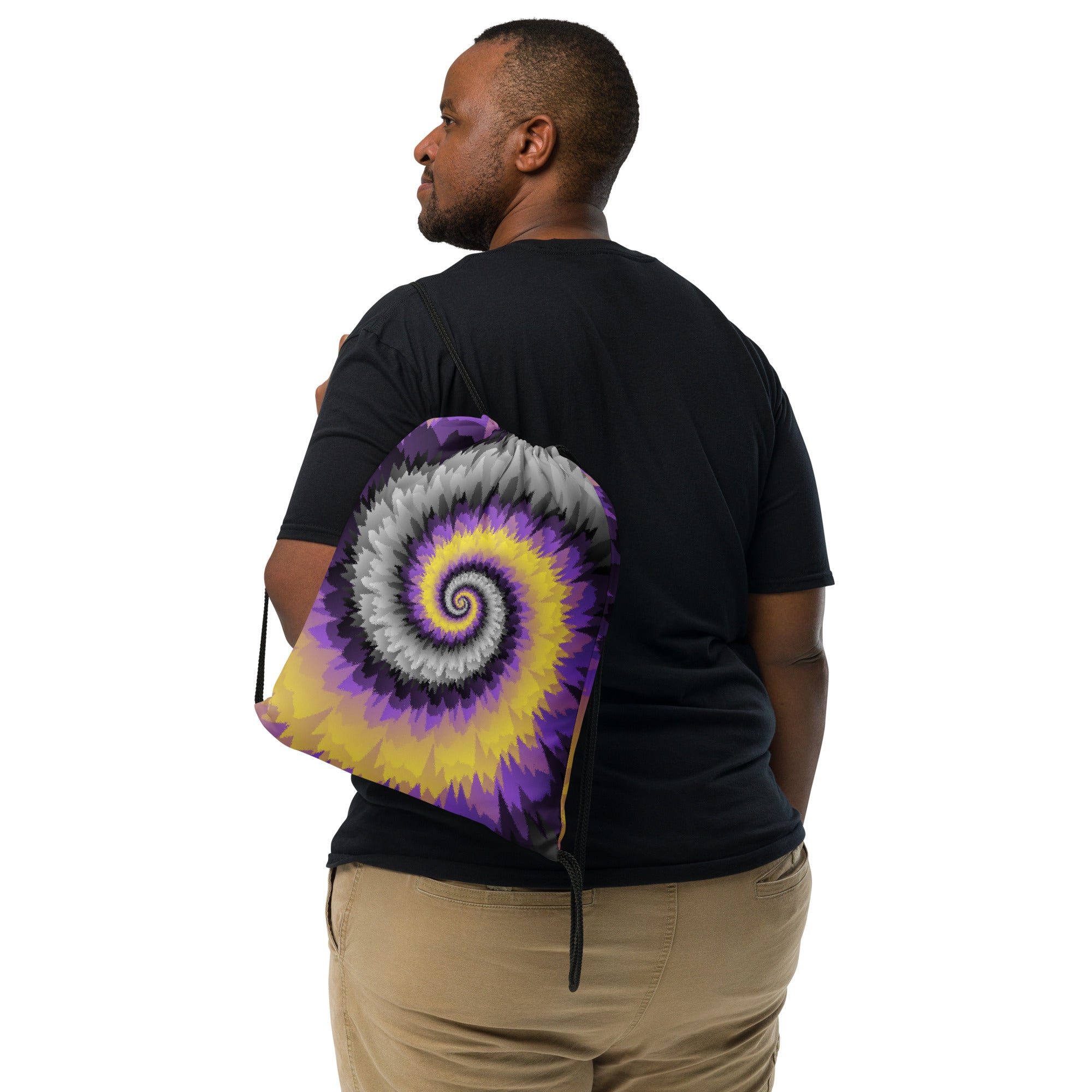Drawstring Bag Tie Dye Spiral Nonbinary