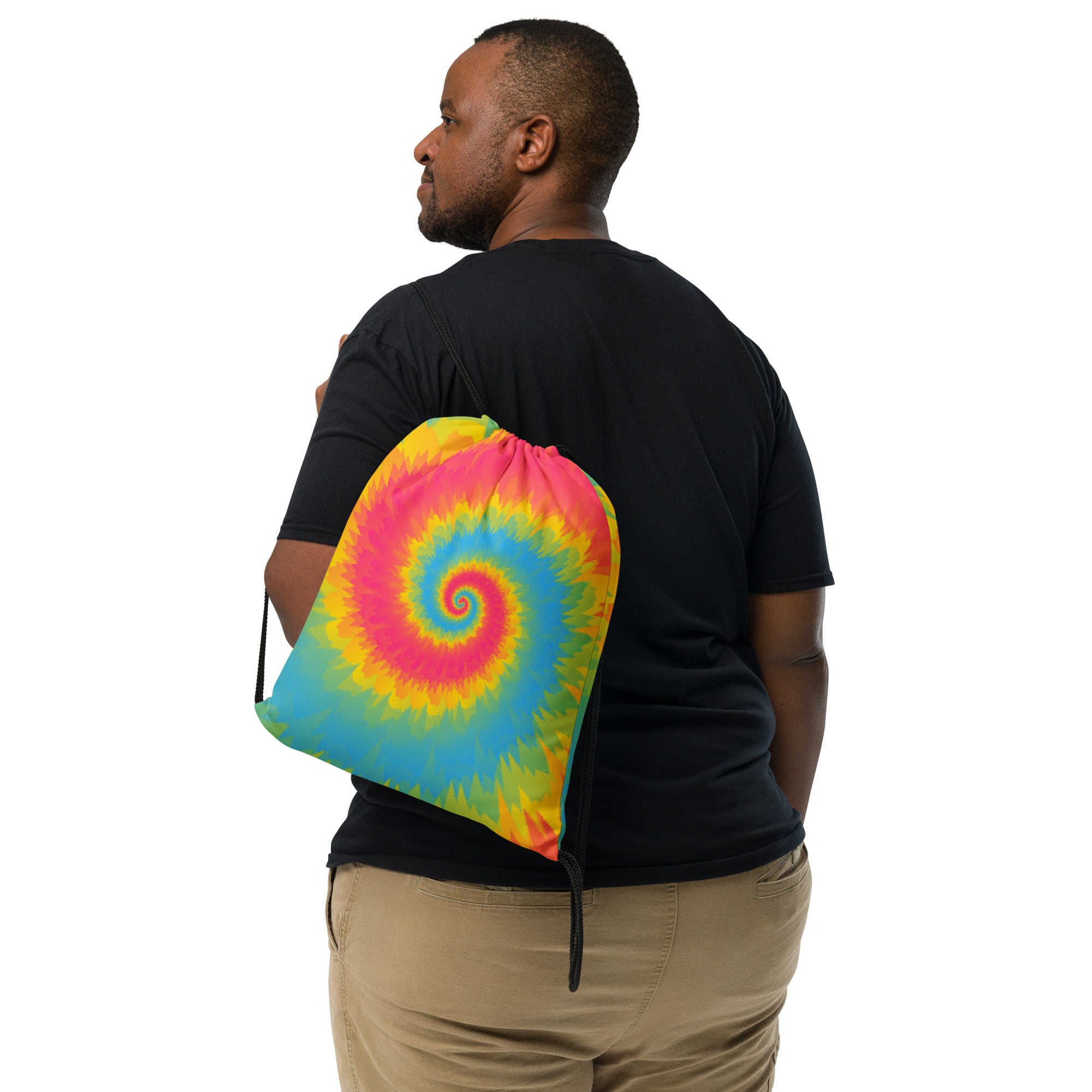 Drawstring Bag Tie Dye Spiral Pansexual
