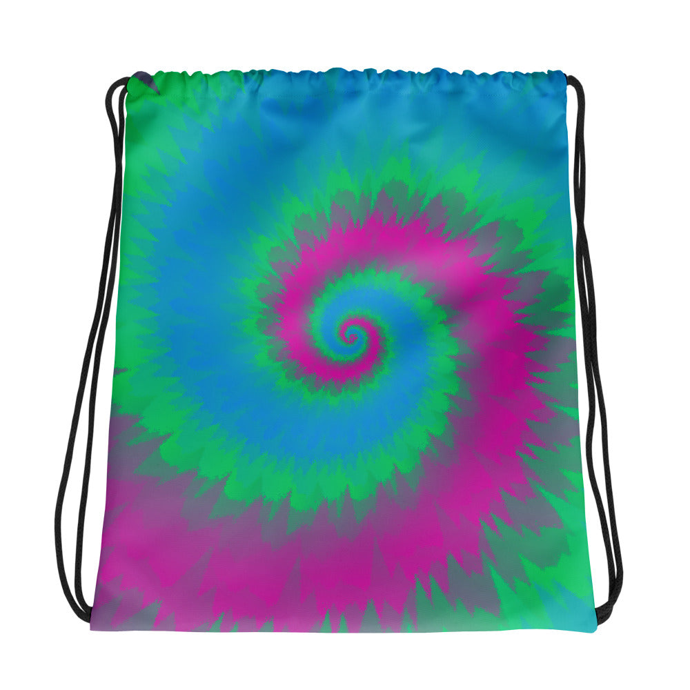 Drawstring Bag Tie Dye Spiral Polysexual
