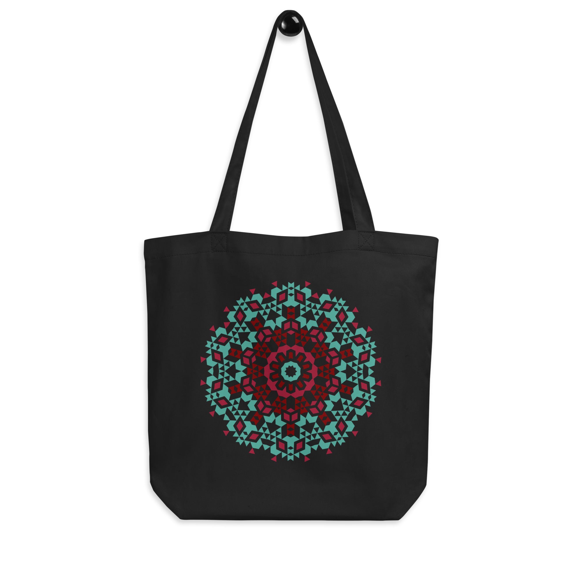 Eco Tote Bag Aztec Green and Red