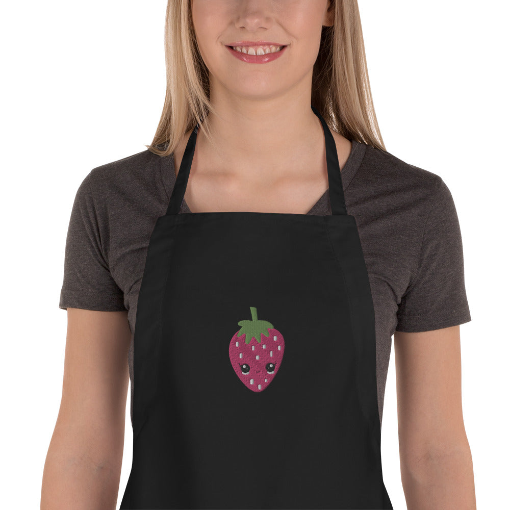 Embroidered Apron Strawberry