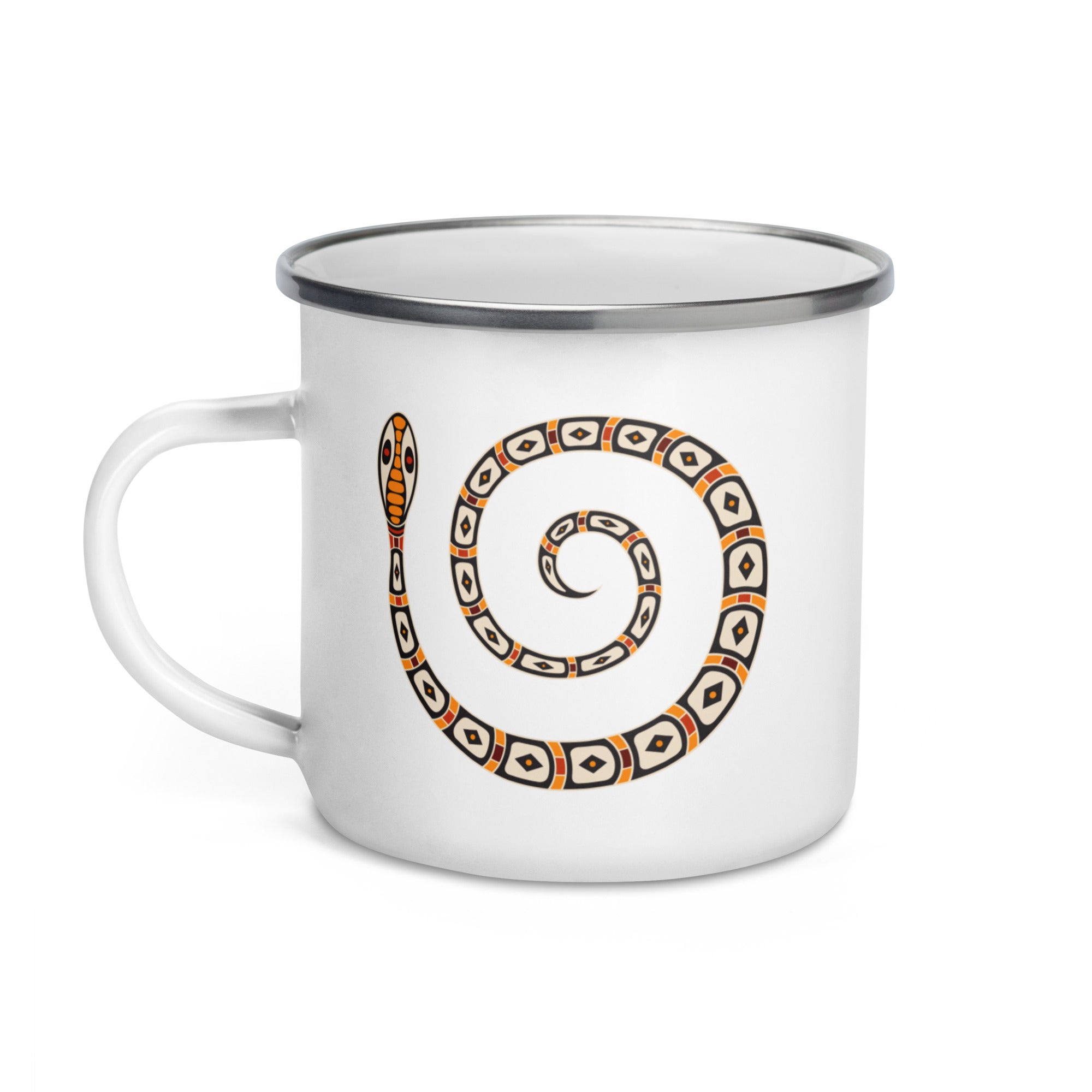 Enamel Mug Australian Tribal Painting Snake