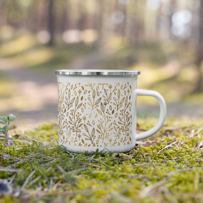 Enamel Mug Golden Pattern II