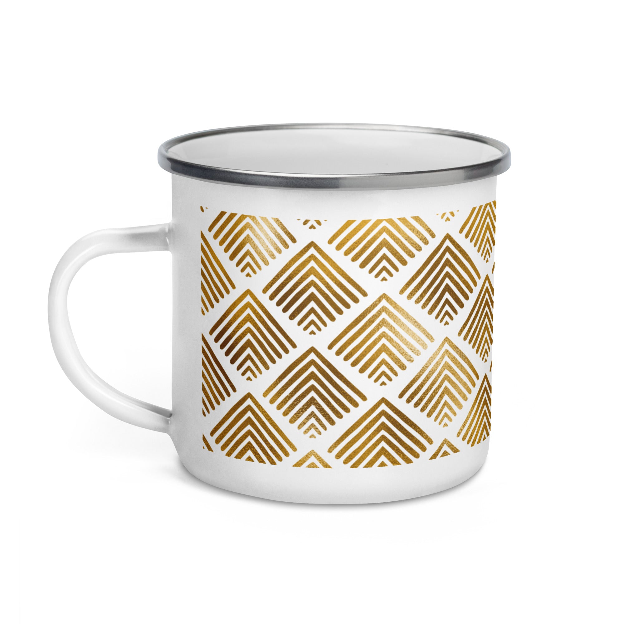 Enamel Mug Golden Pattern VIII