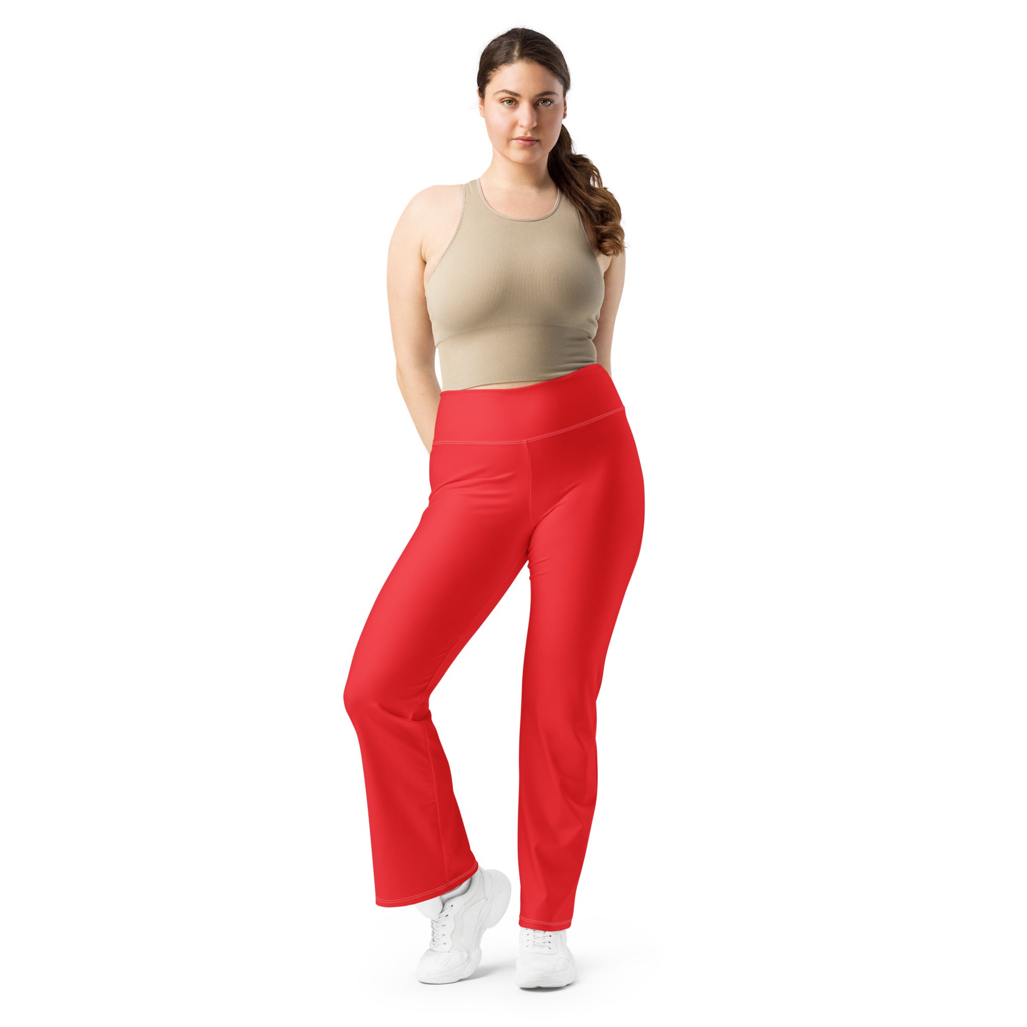 Flare leggings Red