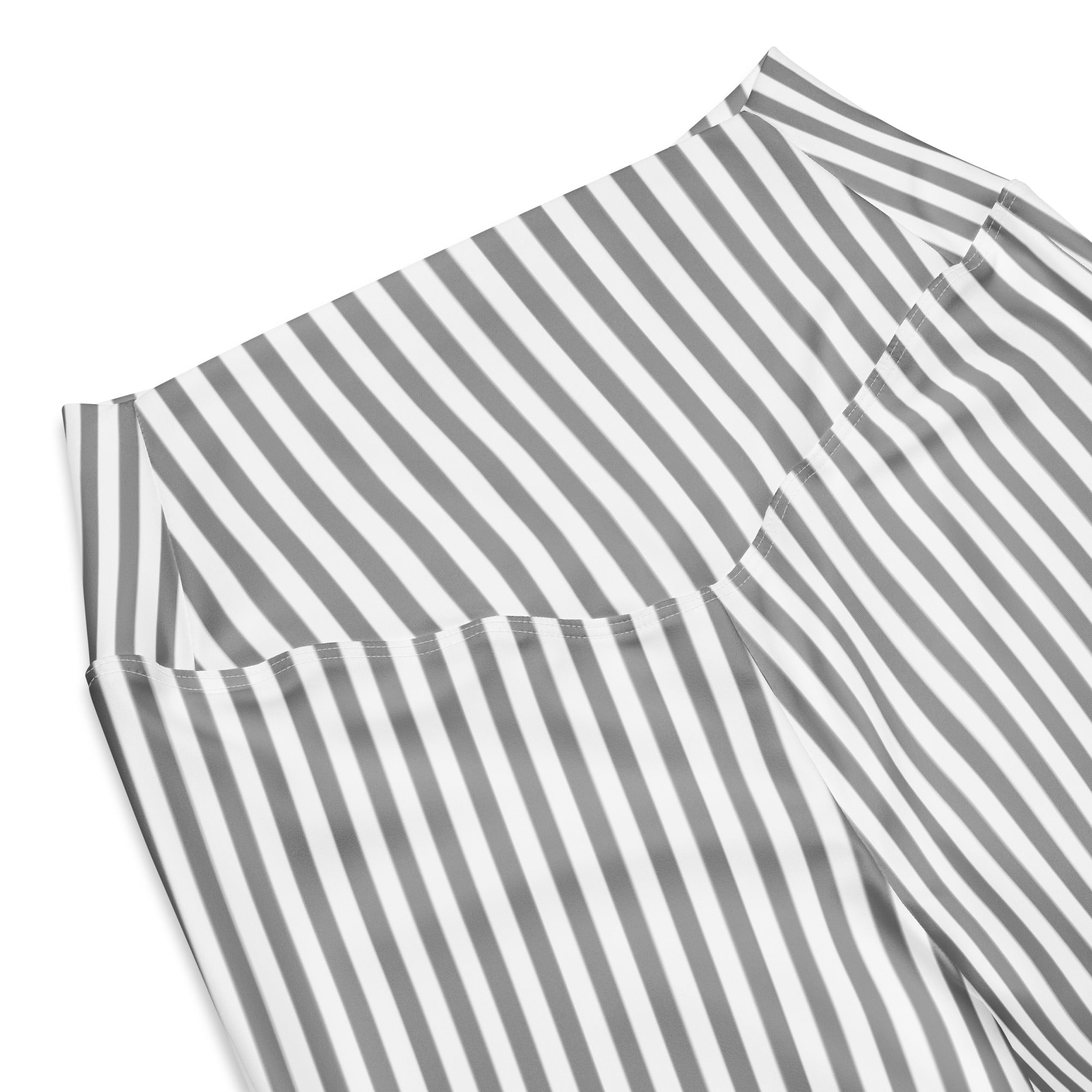 Flare leggings White and Grey Stripes