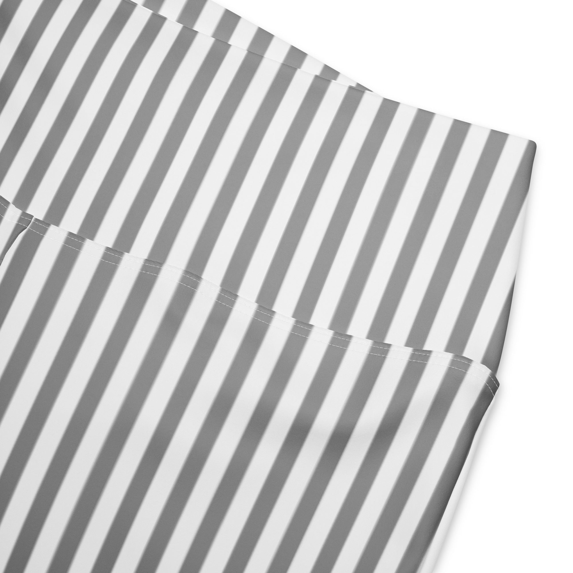 Flare leggings White and Grey Stripes