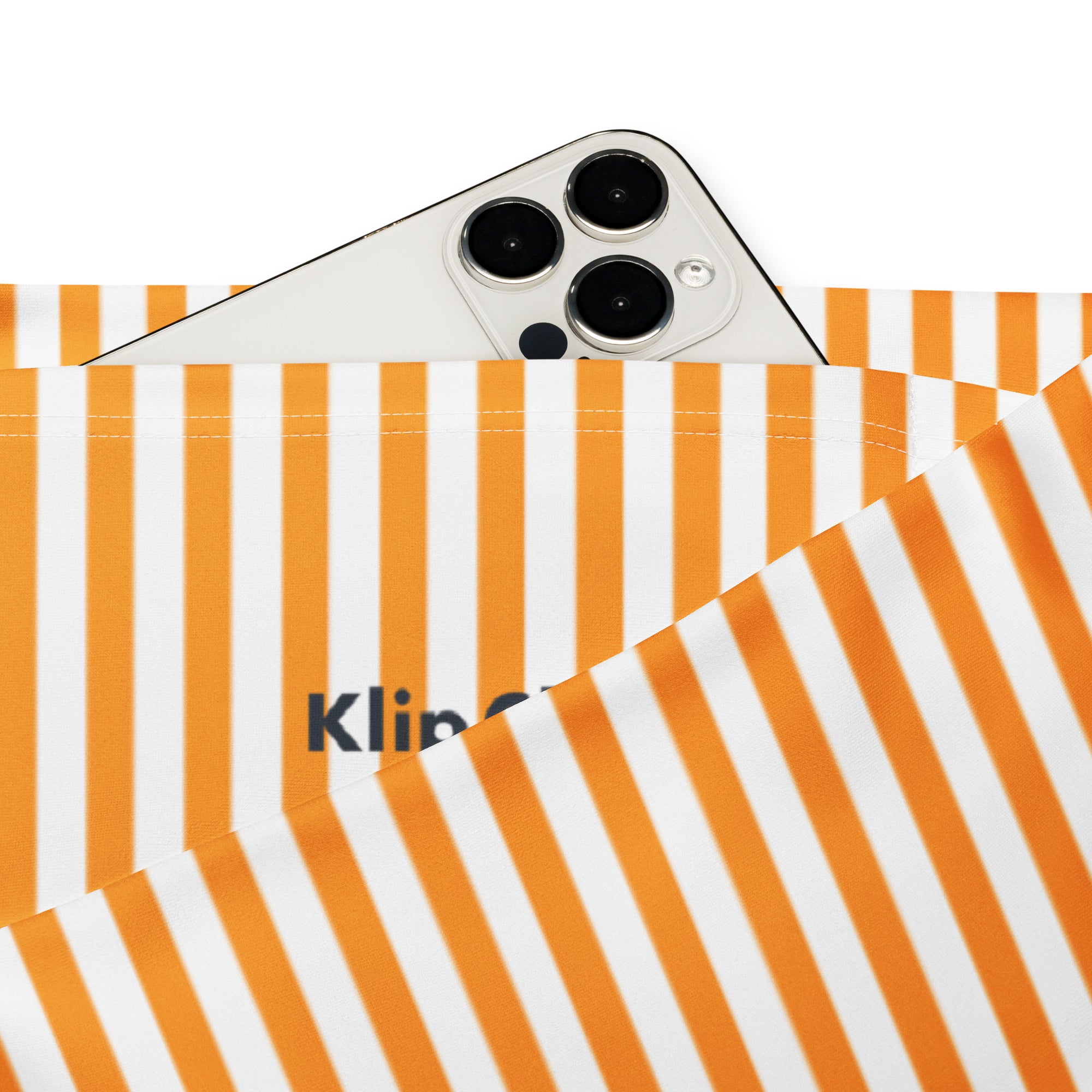 Flare leggings White and Orange Stripes