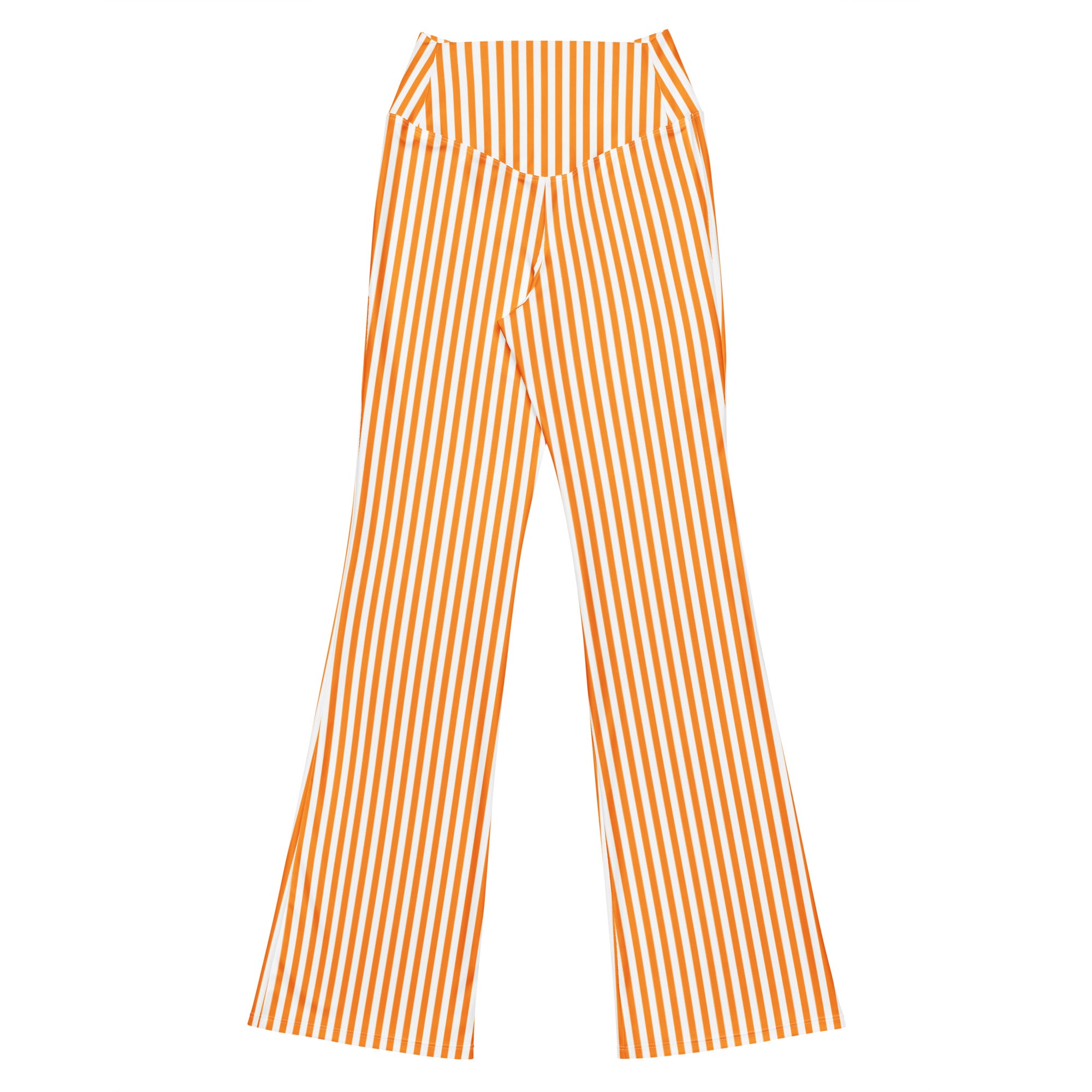Flare leggings White and Orange Stripes