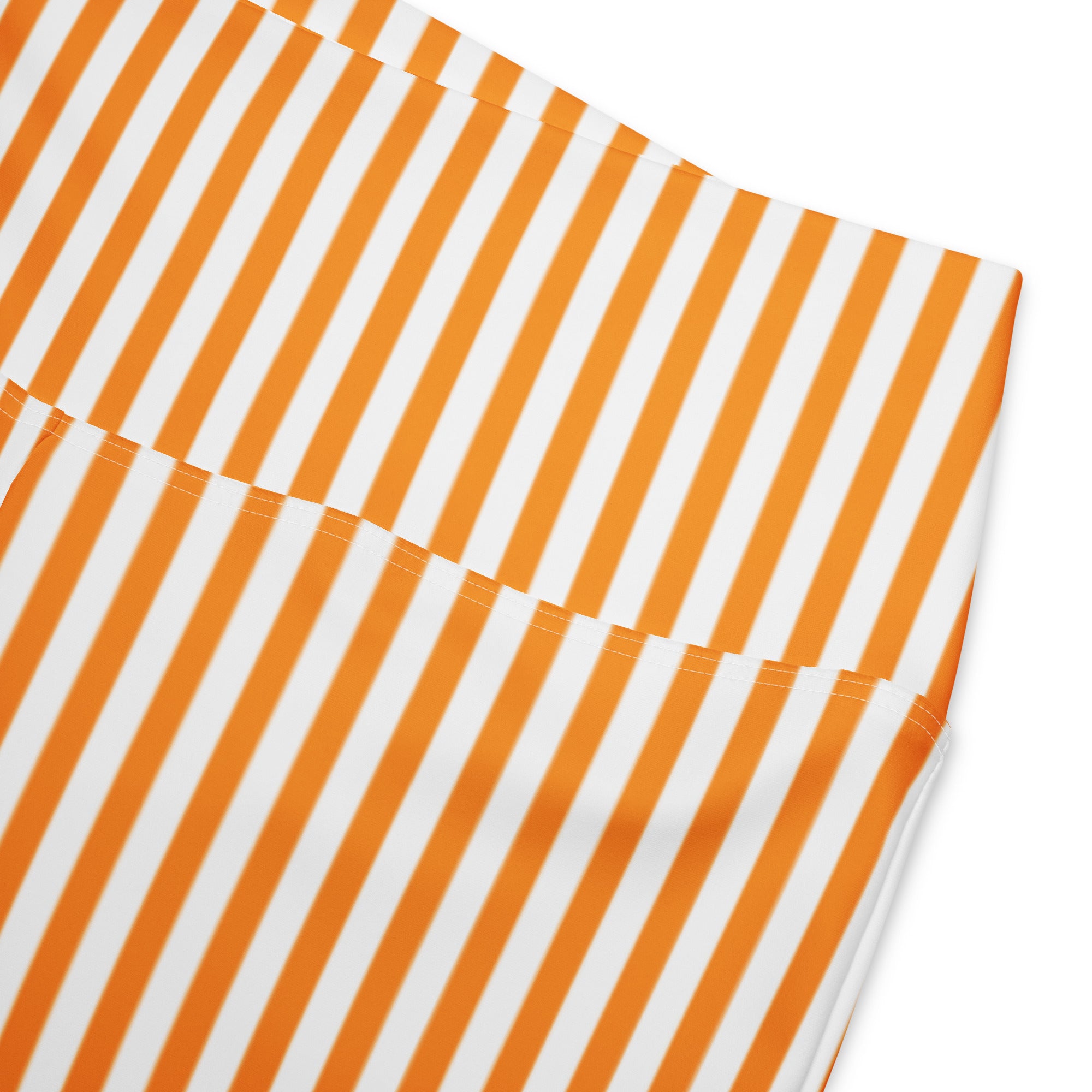 Flare leggings White and Orange Stripes