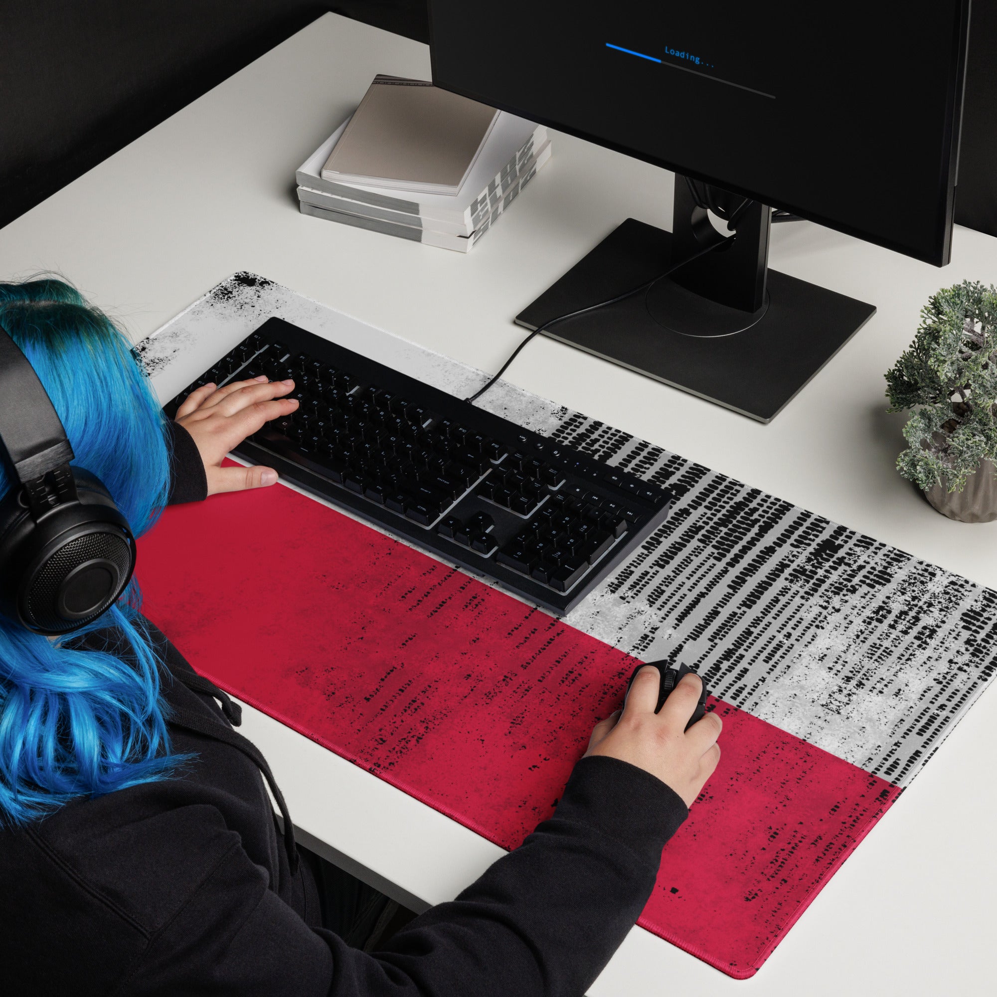 Gaming mouse pad Poland Flag with grunge effect