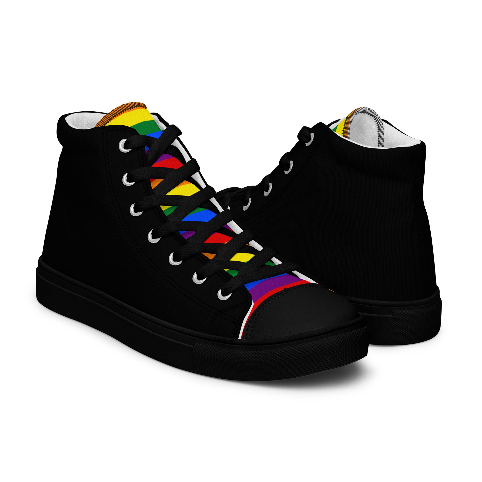 high top canvas shoes Rainbow