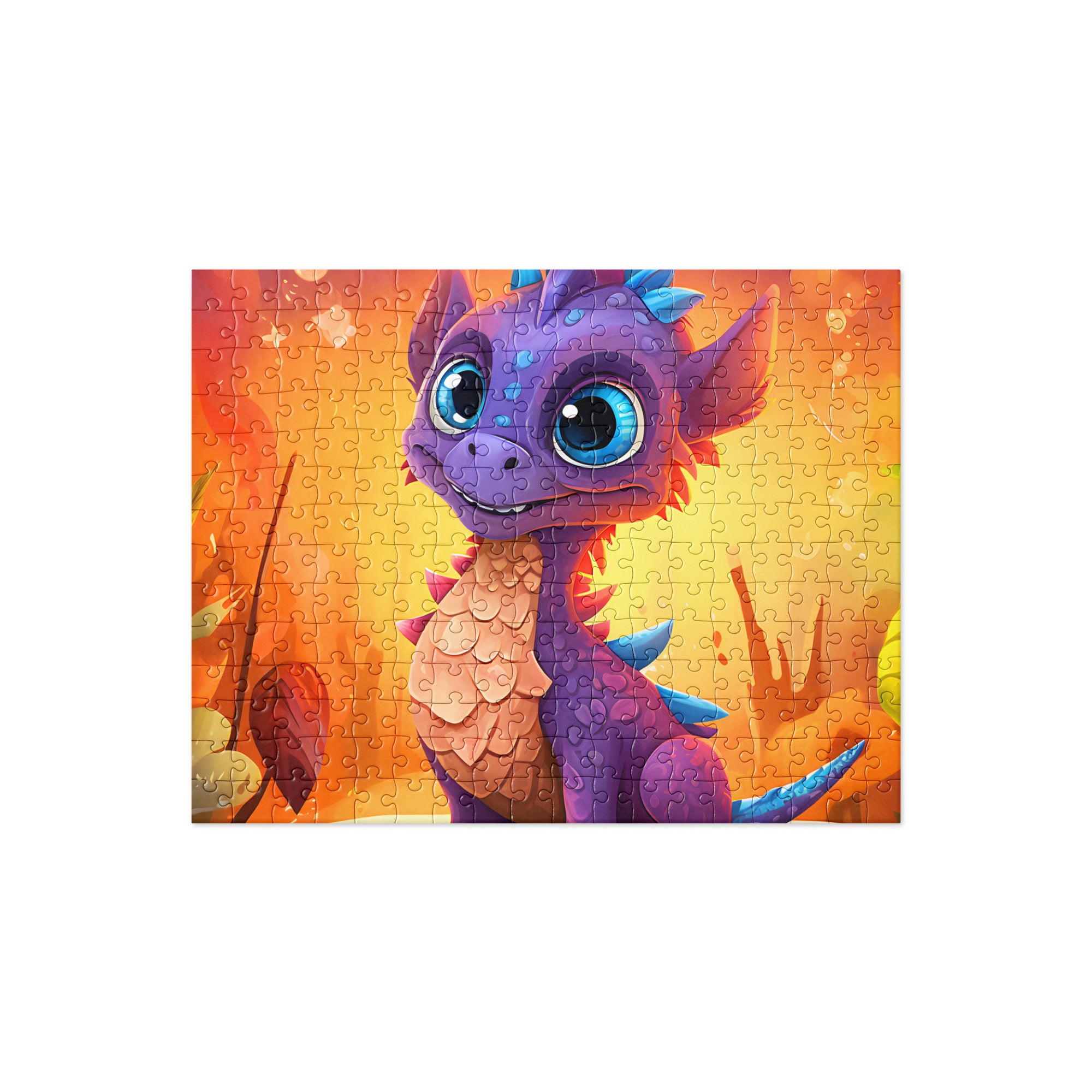 Jigsaw puzzle Baby dragon Purple