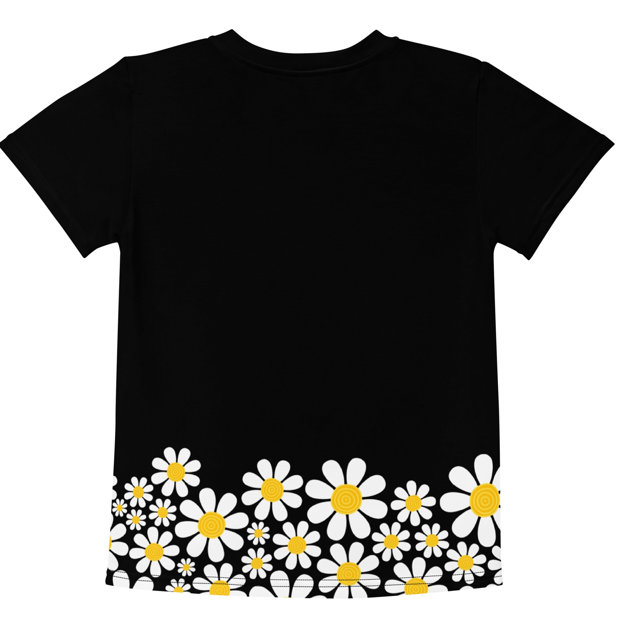 Kids crew neck t shirt Daisy Flower Garden III