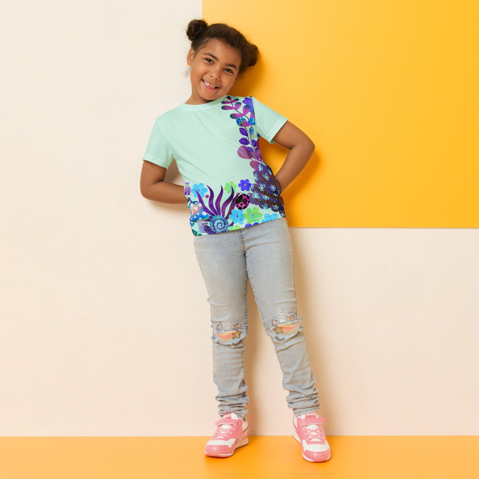 Kids crew neck t shirt Encharted Forest II