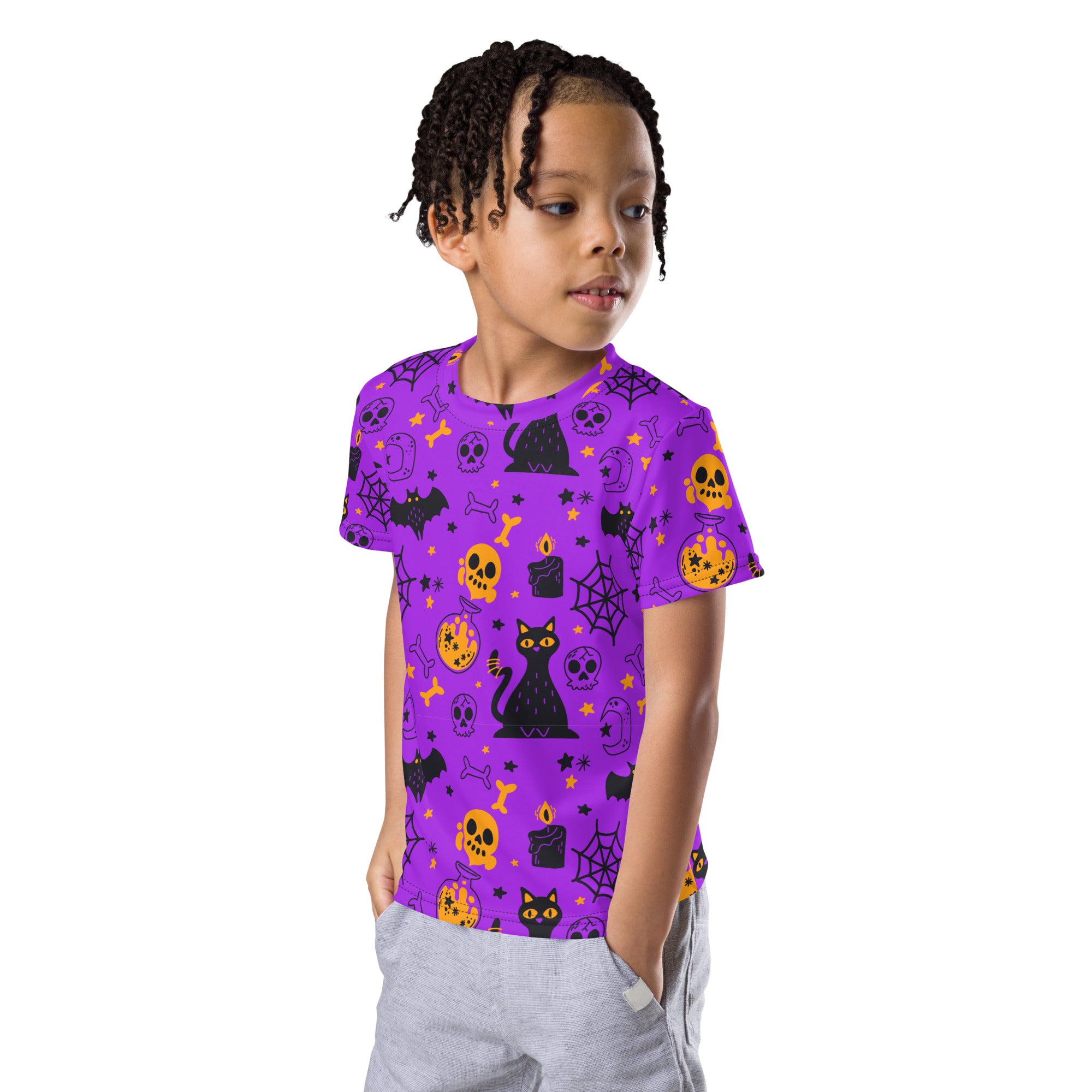 Kids crew neck t shirt Halloween I