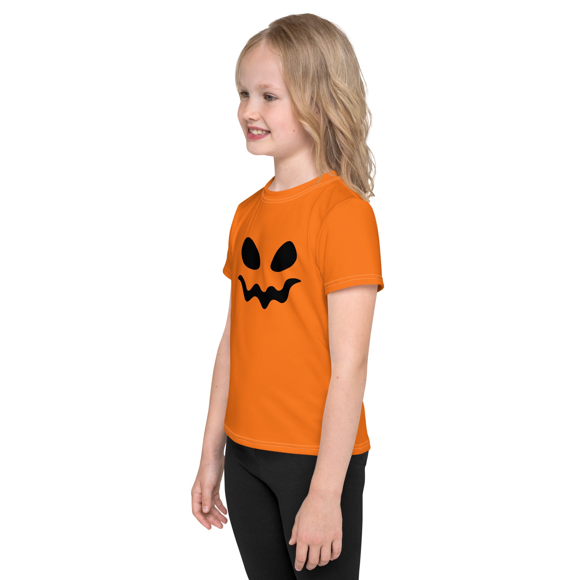 Kids crew neck t shirt Spooky smile I
