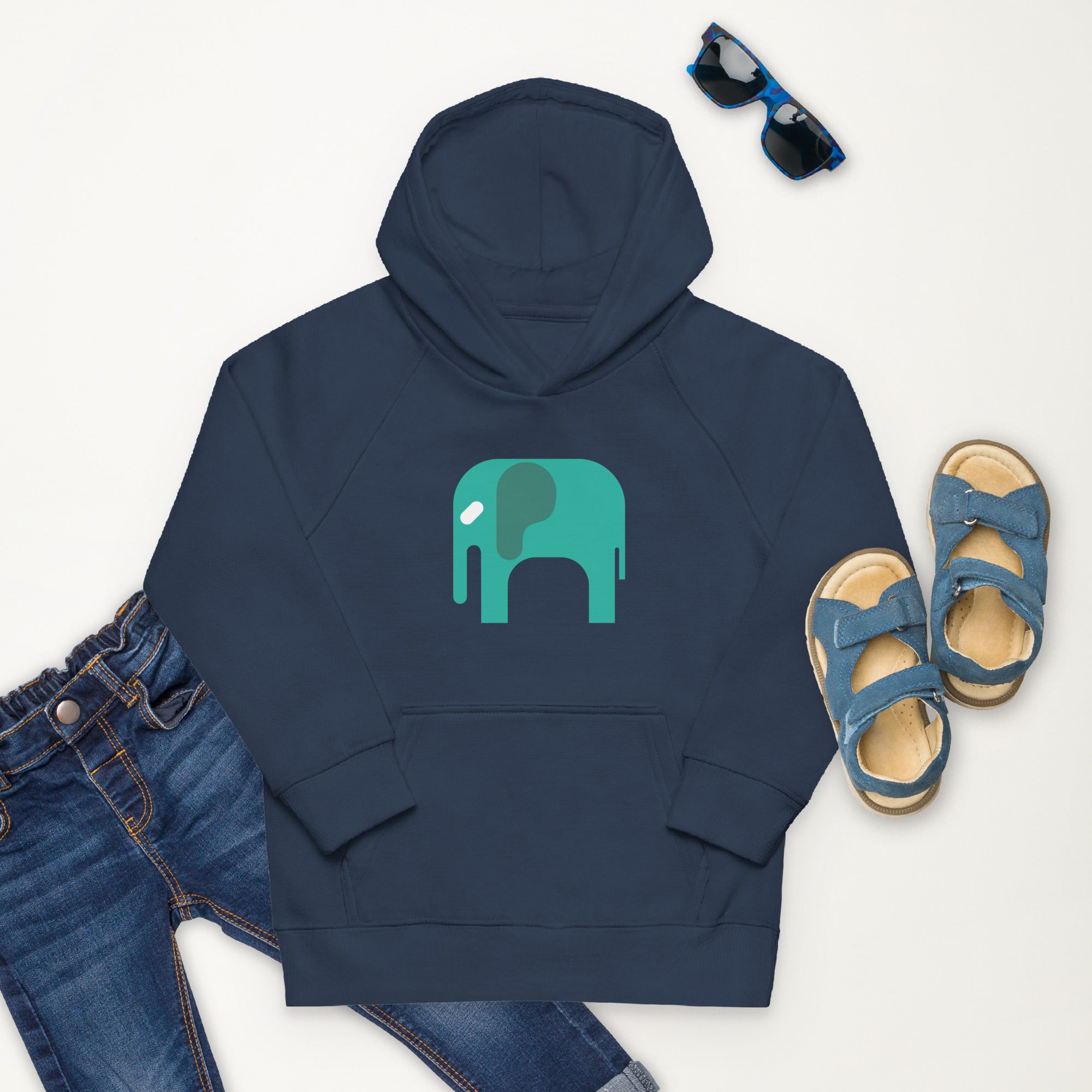 Kids eco hoodie Elephant
