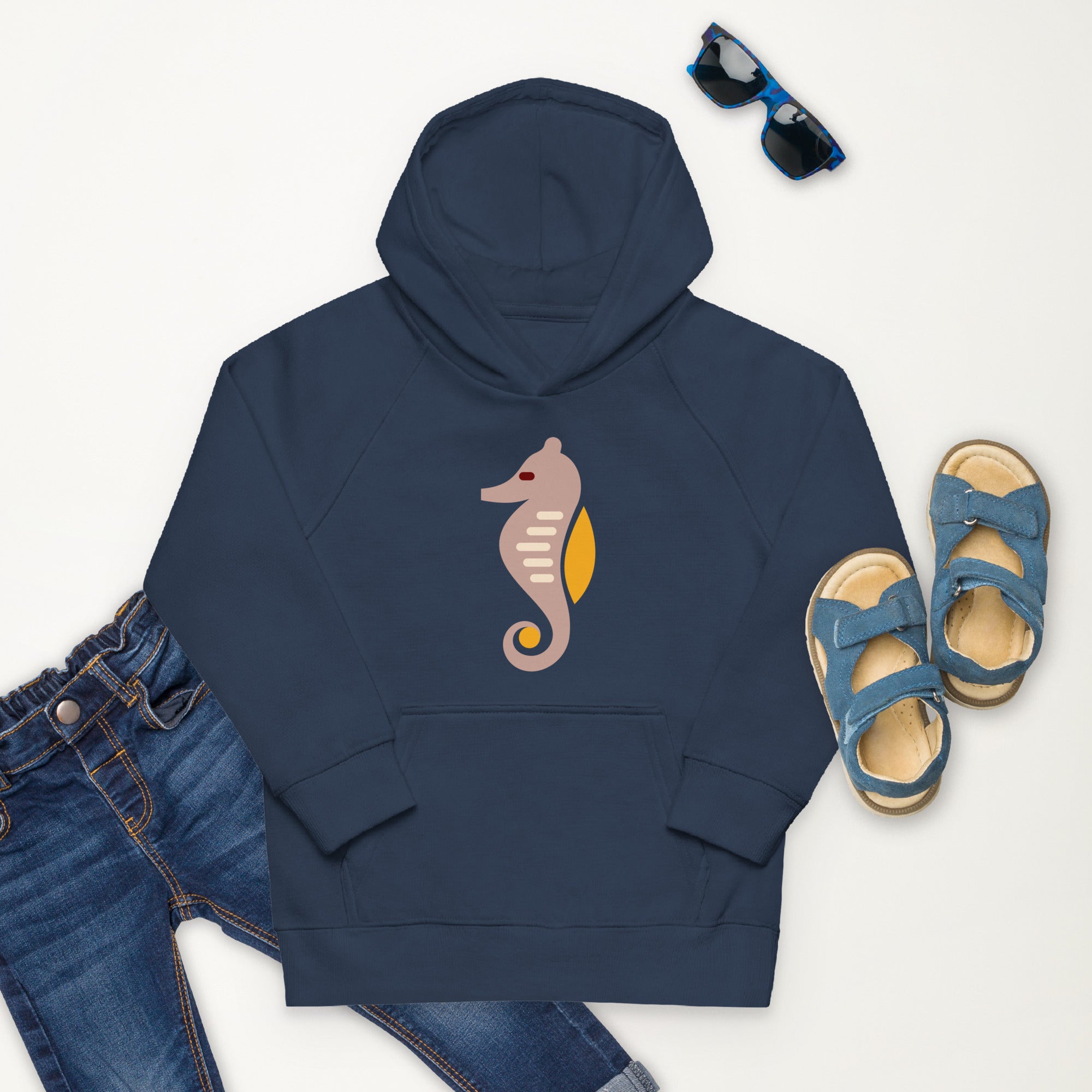 Kids eco hoodie Sea Horse
