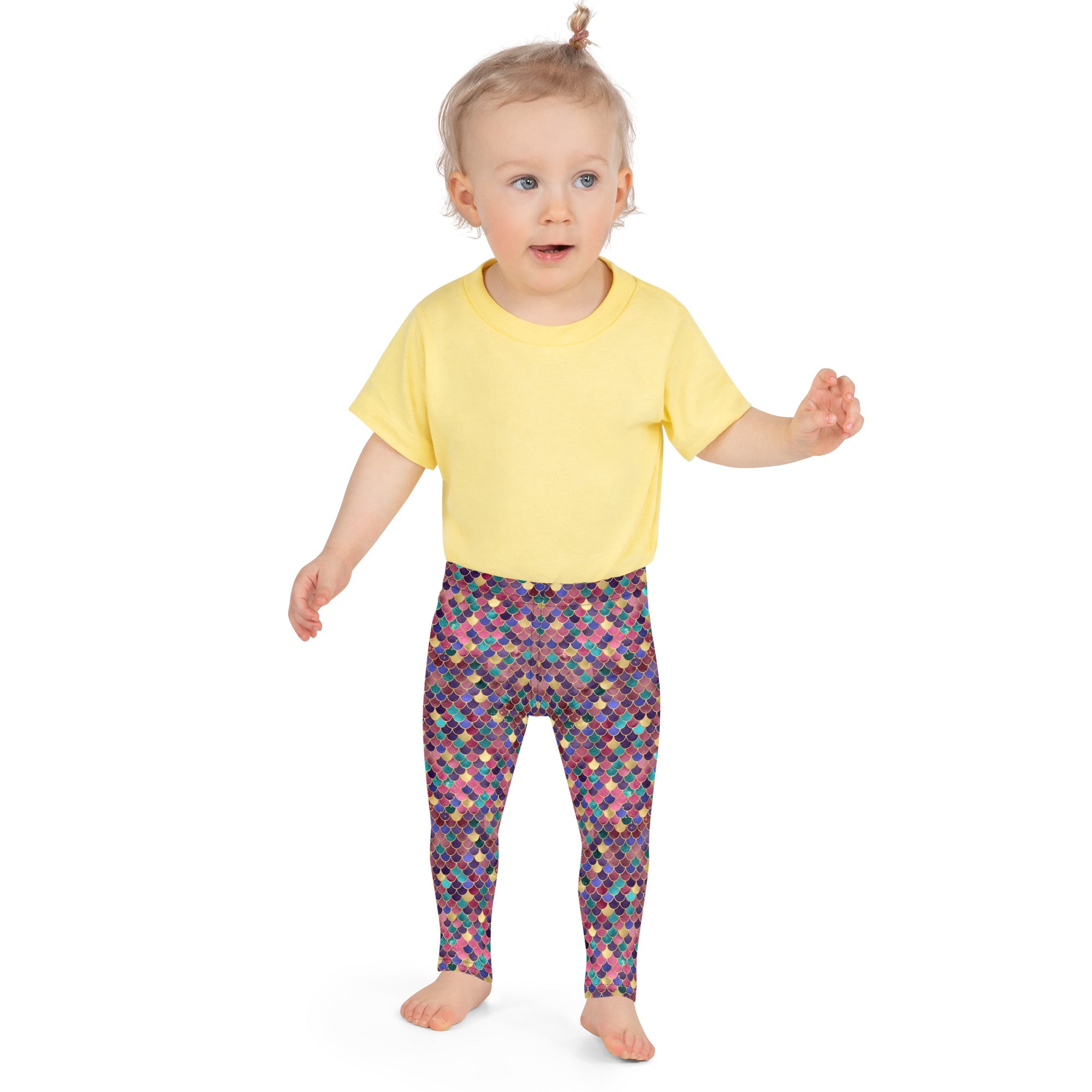 Kid's Leggings Mermaid Pink and Gold