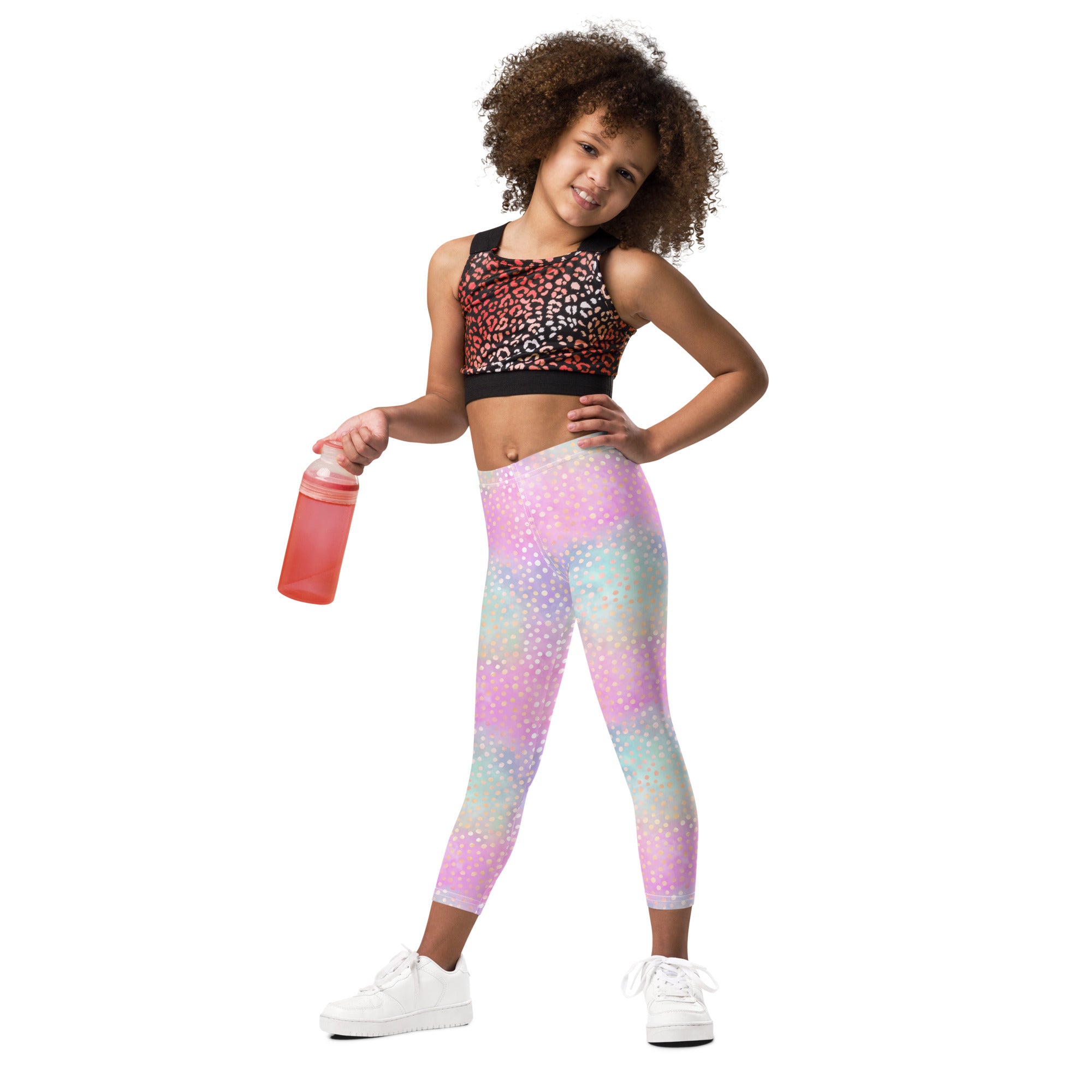 Kid's Leggings Pink and Stars