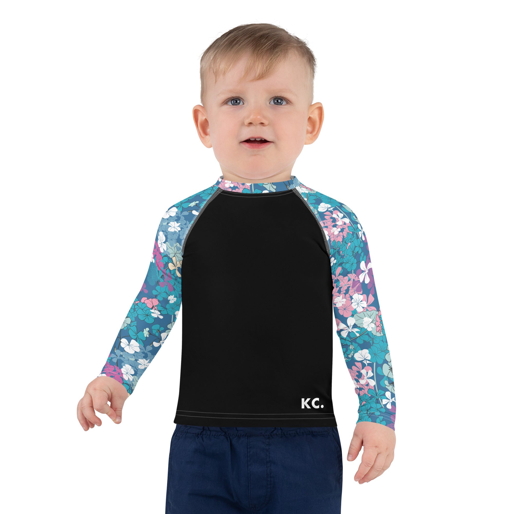 Kids Rash Guard Floral Garden