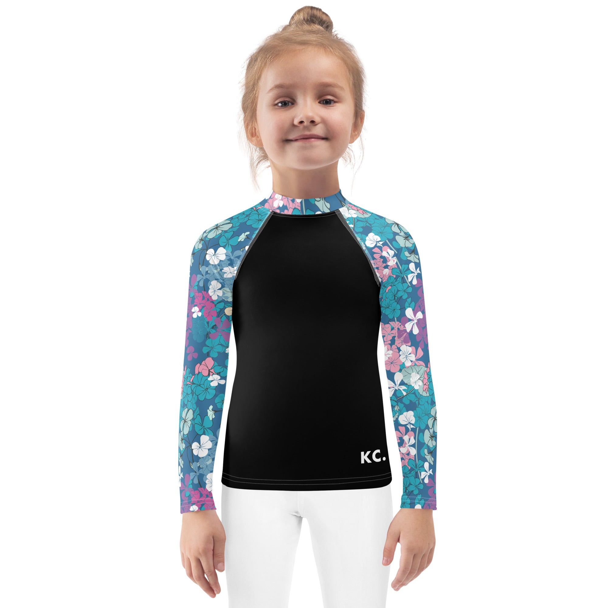 Kids Rash Guard Floral Garden