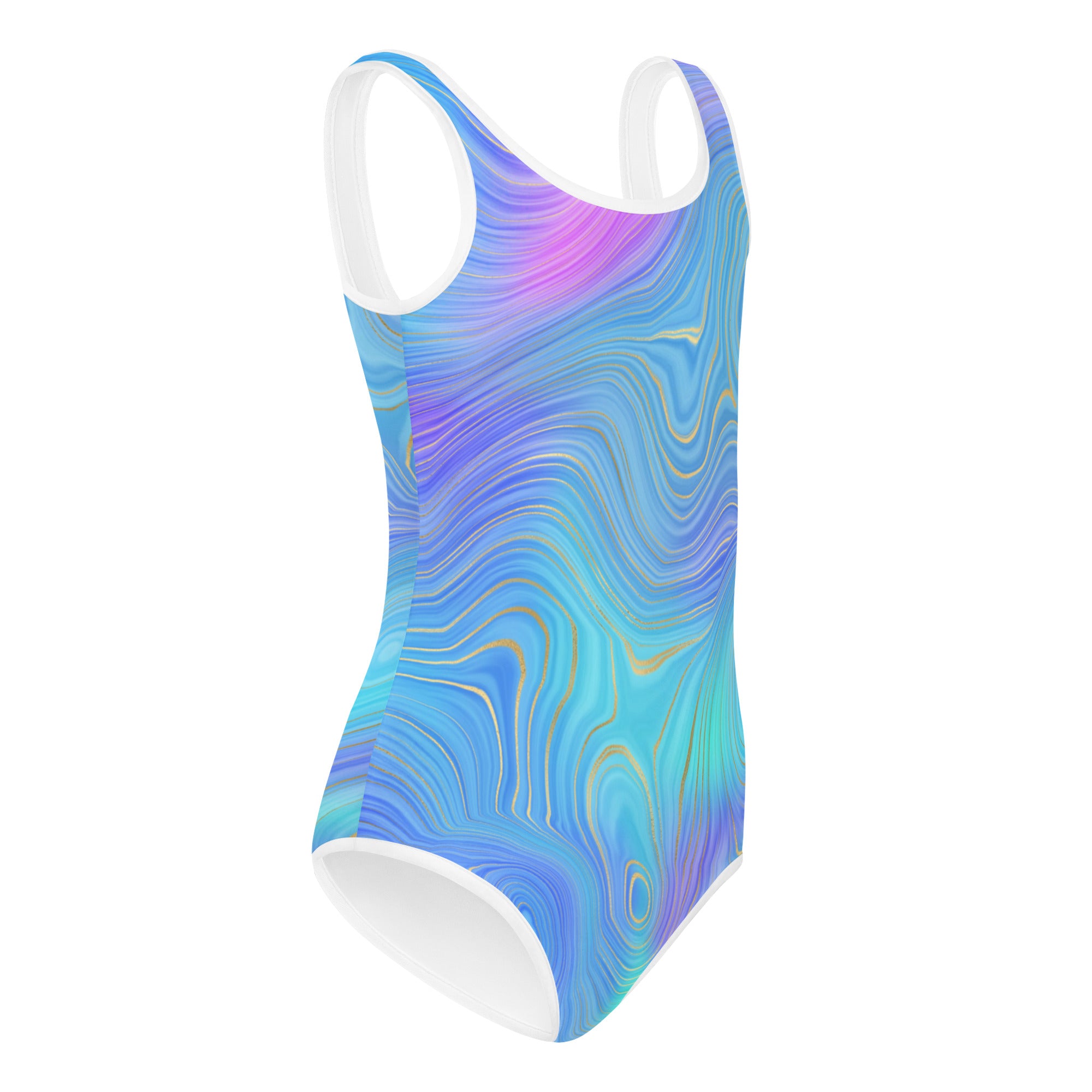Kids Swimsuit Rainbow Blue