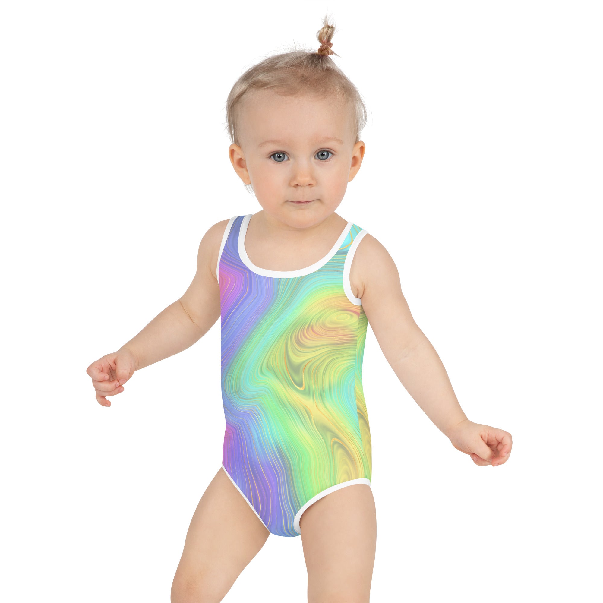 Kids Swimsuit Rainbow Yellow