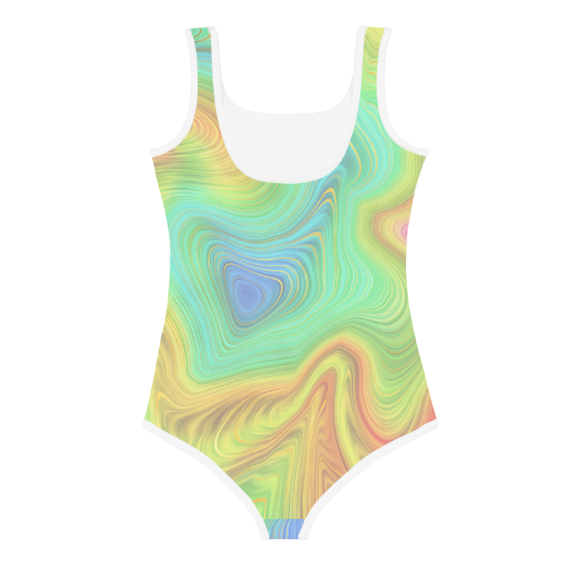 Kids Swimsuit Rainbow Yellow