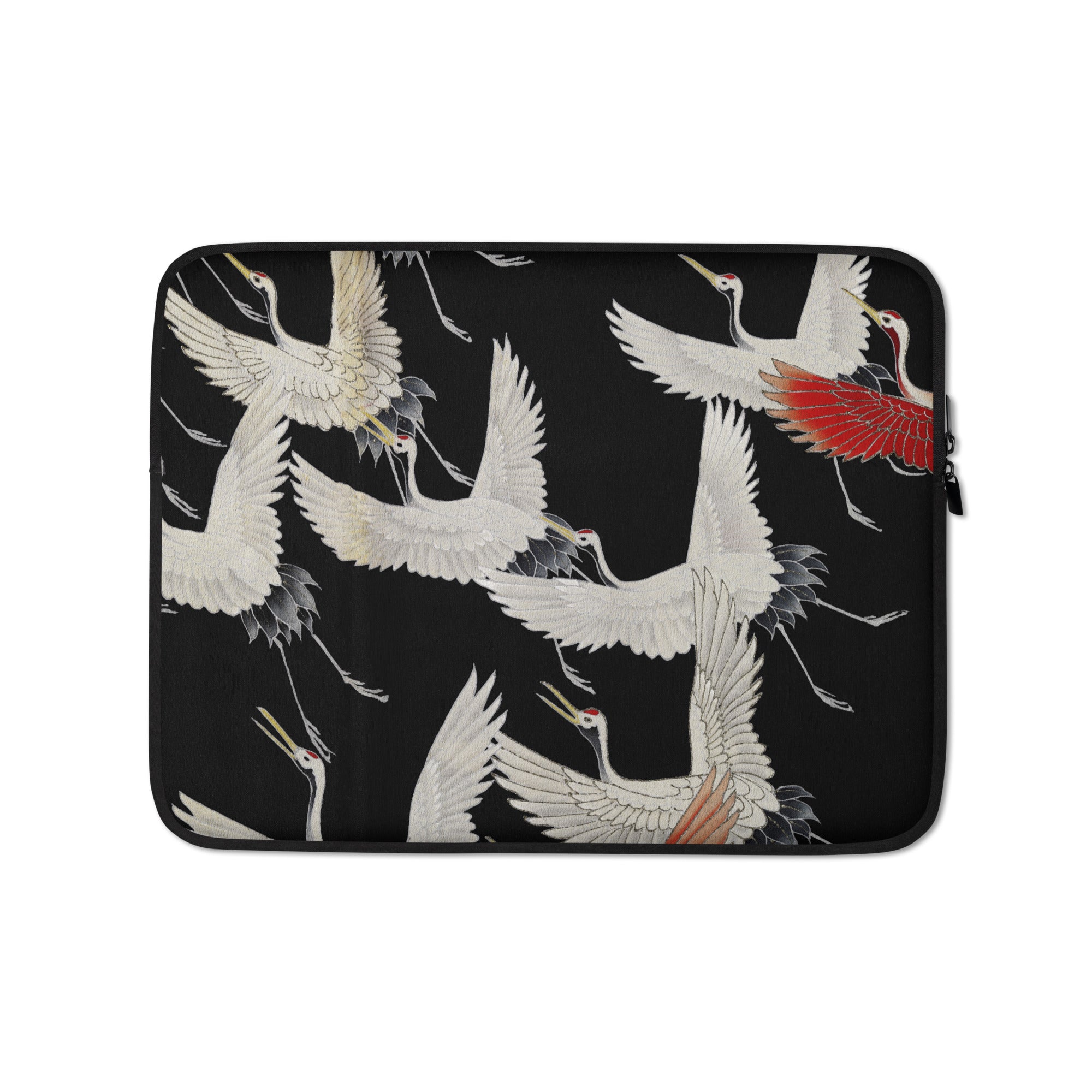 Laptop Sleeve Furisode with a Myriad of Flying Cranes